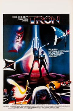 'Tron' Original Vintage Movie Poster, French, 1982