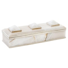 Tronador Caja rectangular de piedra de ónice crema
