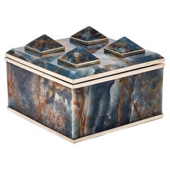 Tronador Square Blue Onyx Stone Box