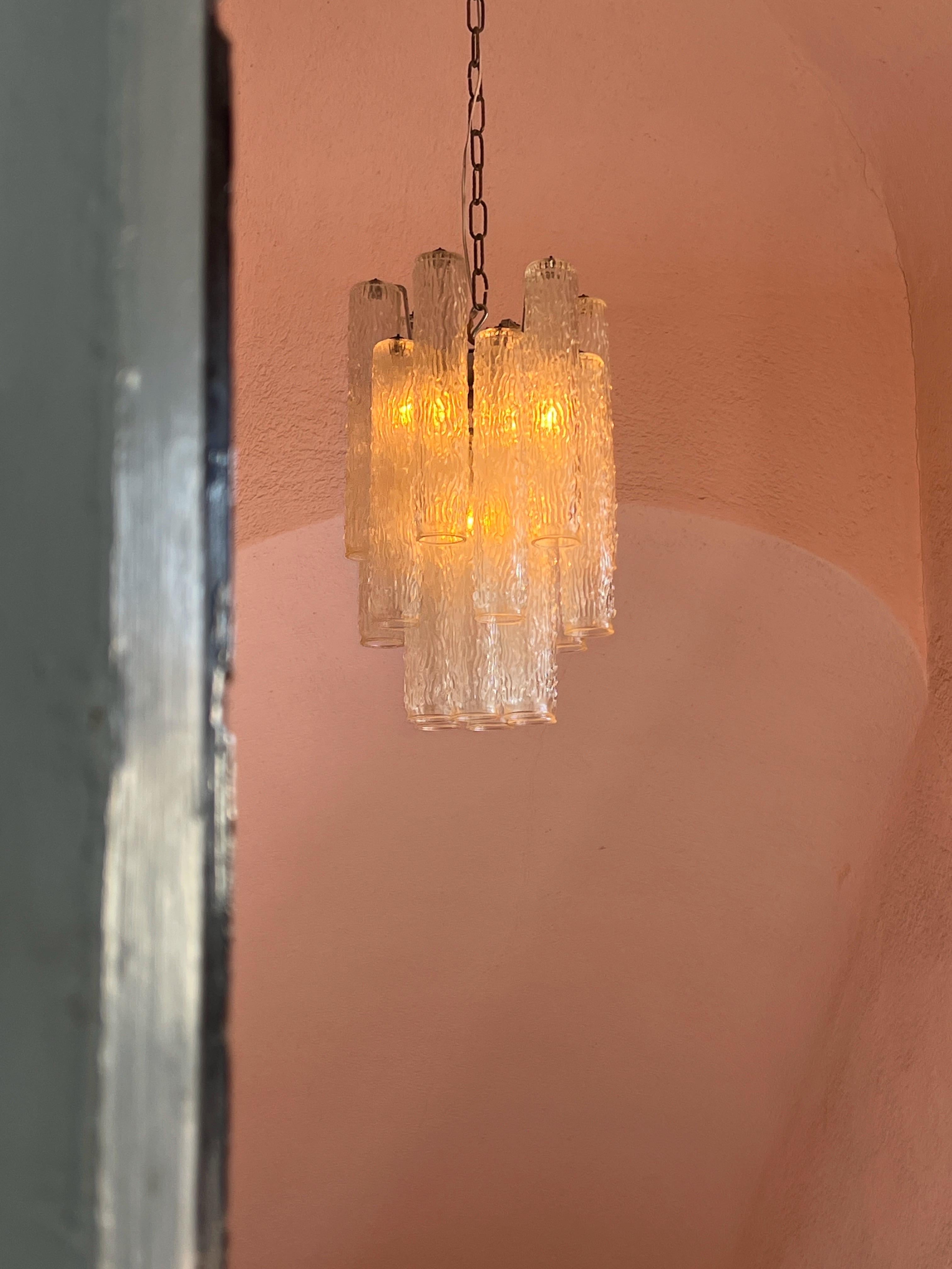 Troncchi Chandelier Designed by Toni Zuccheri for Venini 1960 Italy For Sale 3