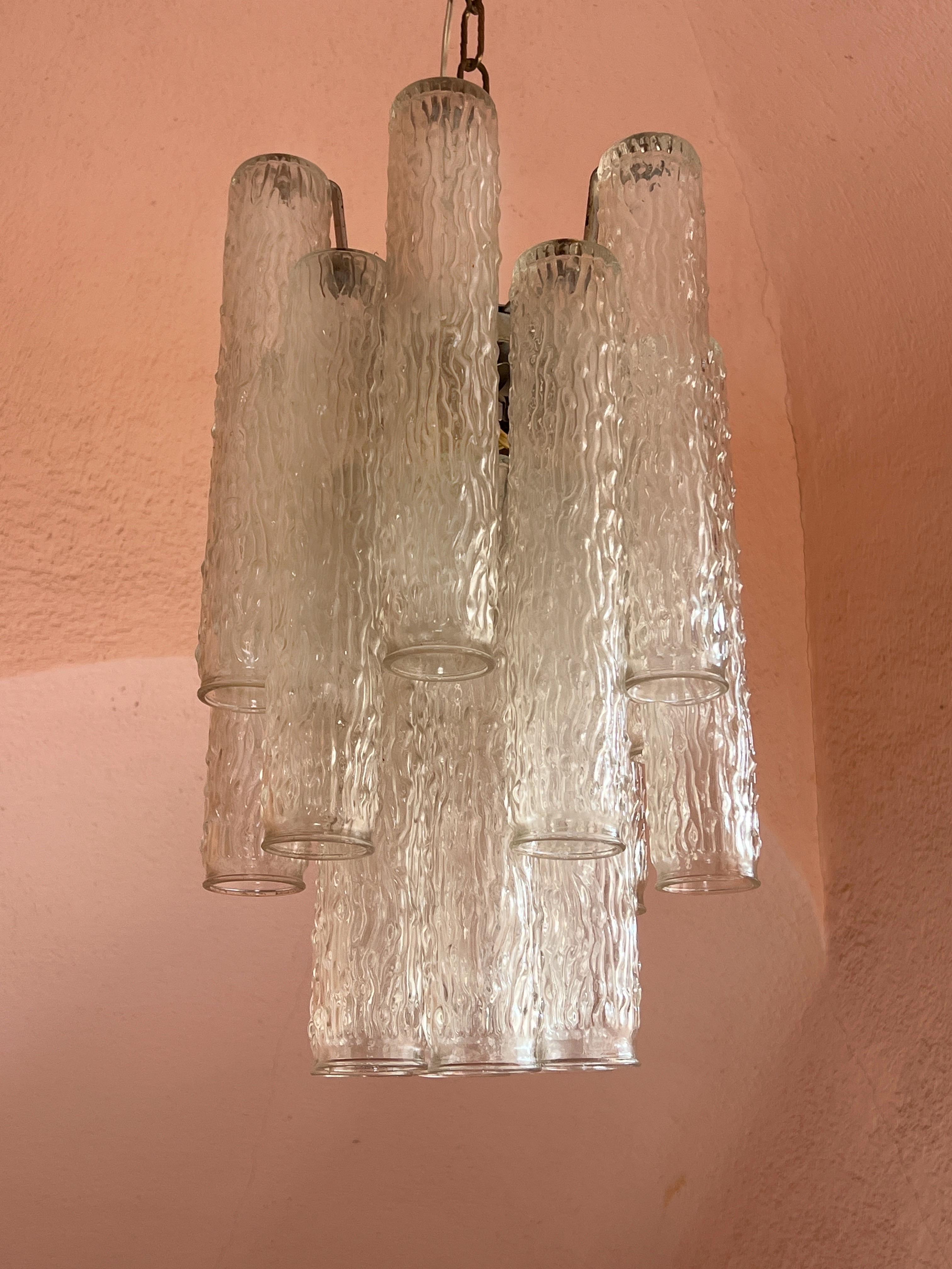 Troncchi Chandelier Designed by Toni Zuccheri for Venini 1960 Italy For Sale 6