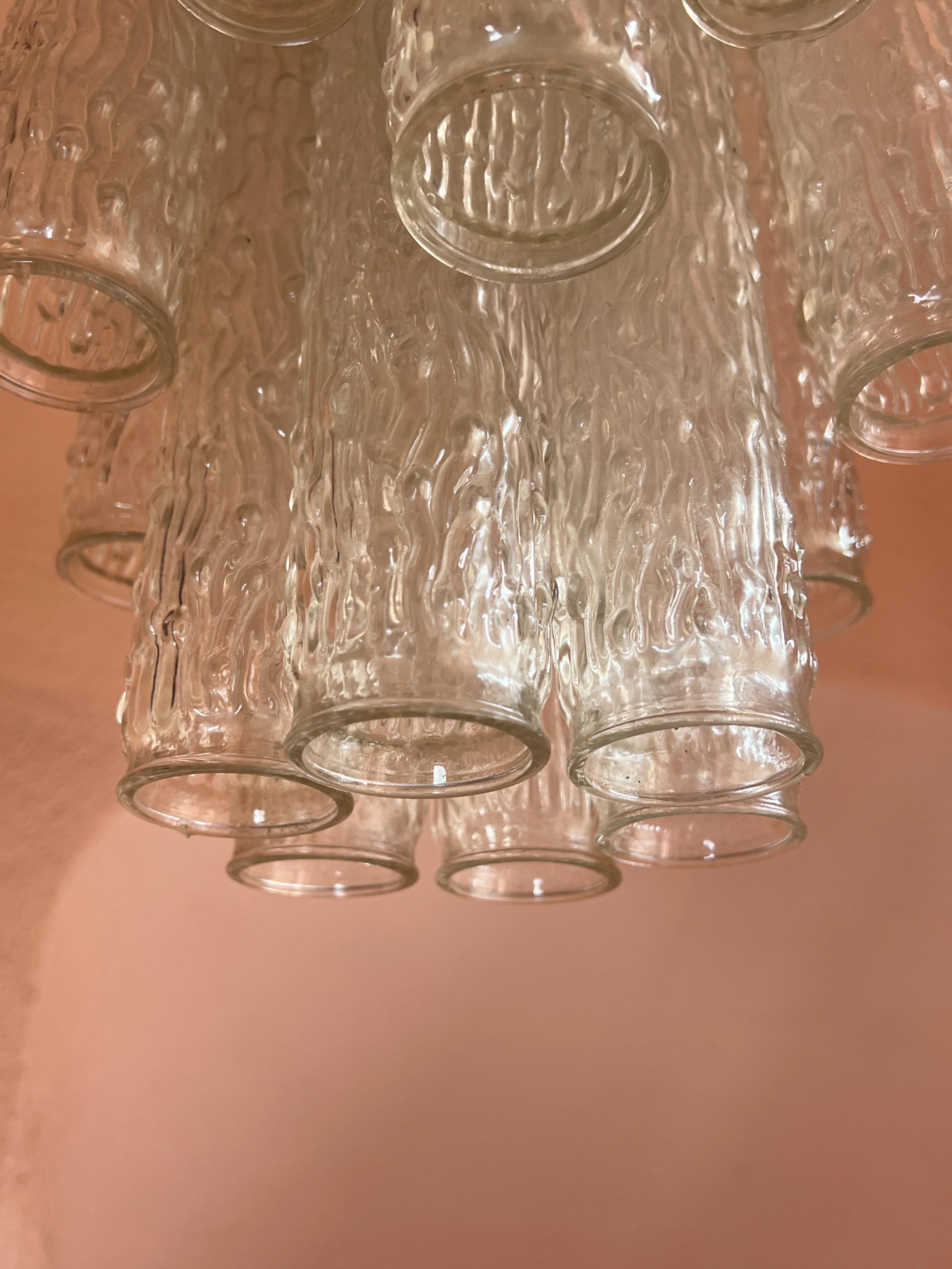 Troncchi Chandelier Designed by Toni Zuccheri for Venini 1960 Italy For Sale 2