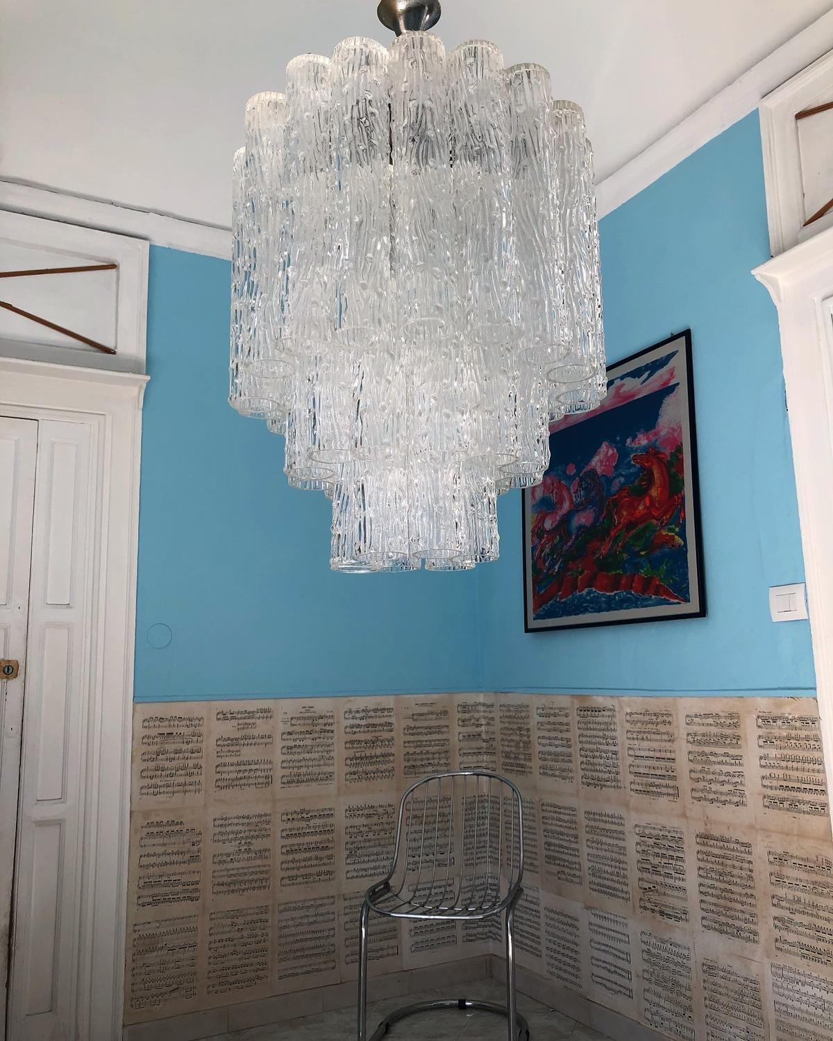 Italian Troncchi Chandelier Designed by Toni Zuccheri for Venini For Sale