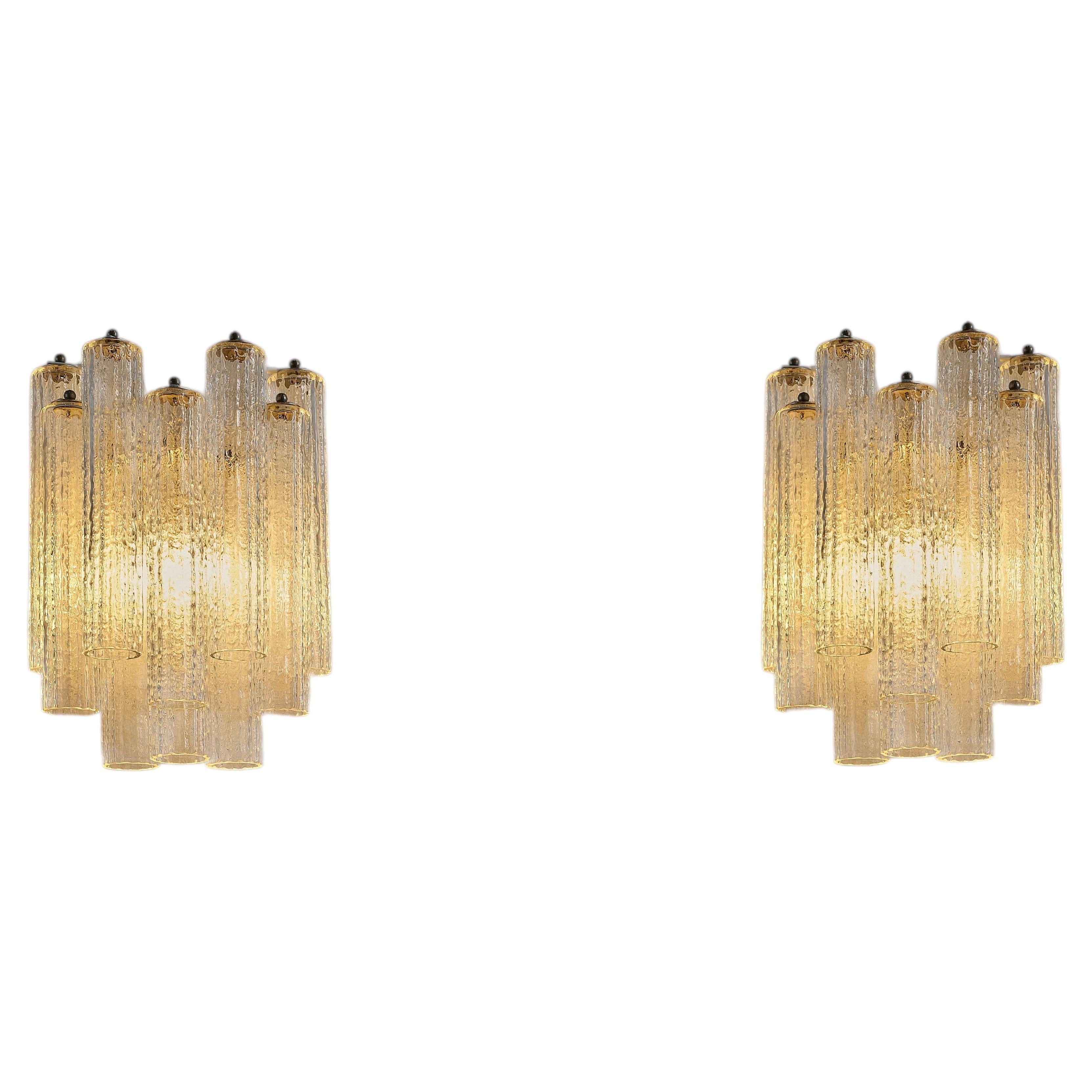 Tronchi applique set by Toni Zuccheri for Venini, Italy, 1960's For Sale