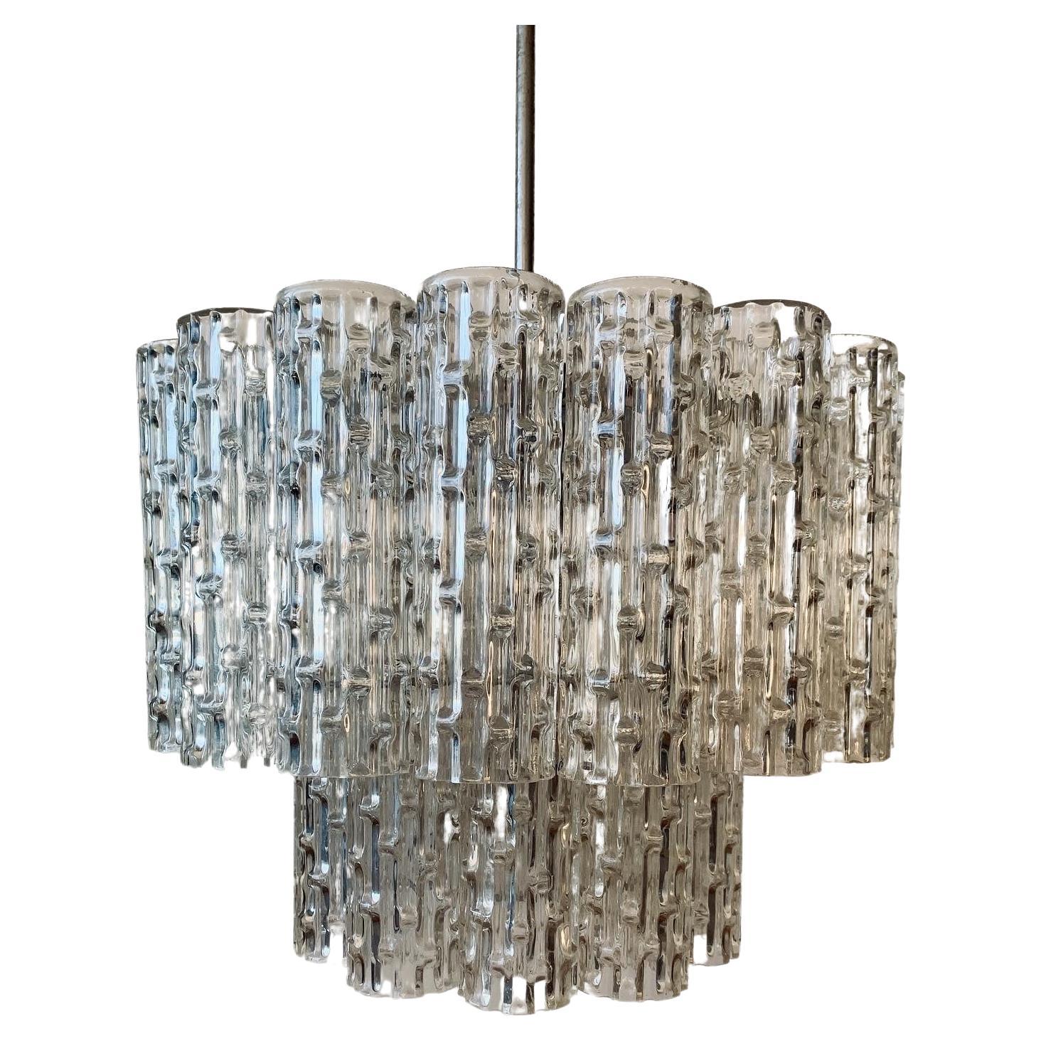 Tronchi Chandelier in Murano Glass for Venini by Toni Zuccheri