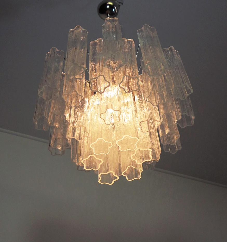 Lampadario Tronchi in stile Toni Zuccheri per Venini, Murano, 1990 in vendita 9