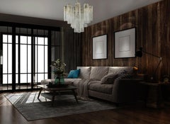 Tronchi Chandelier in the Style Toni Zuccheri for Venini, Murano, 1990