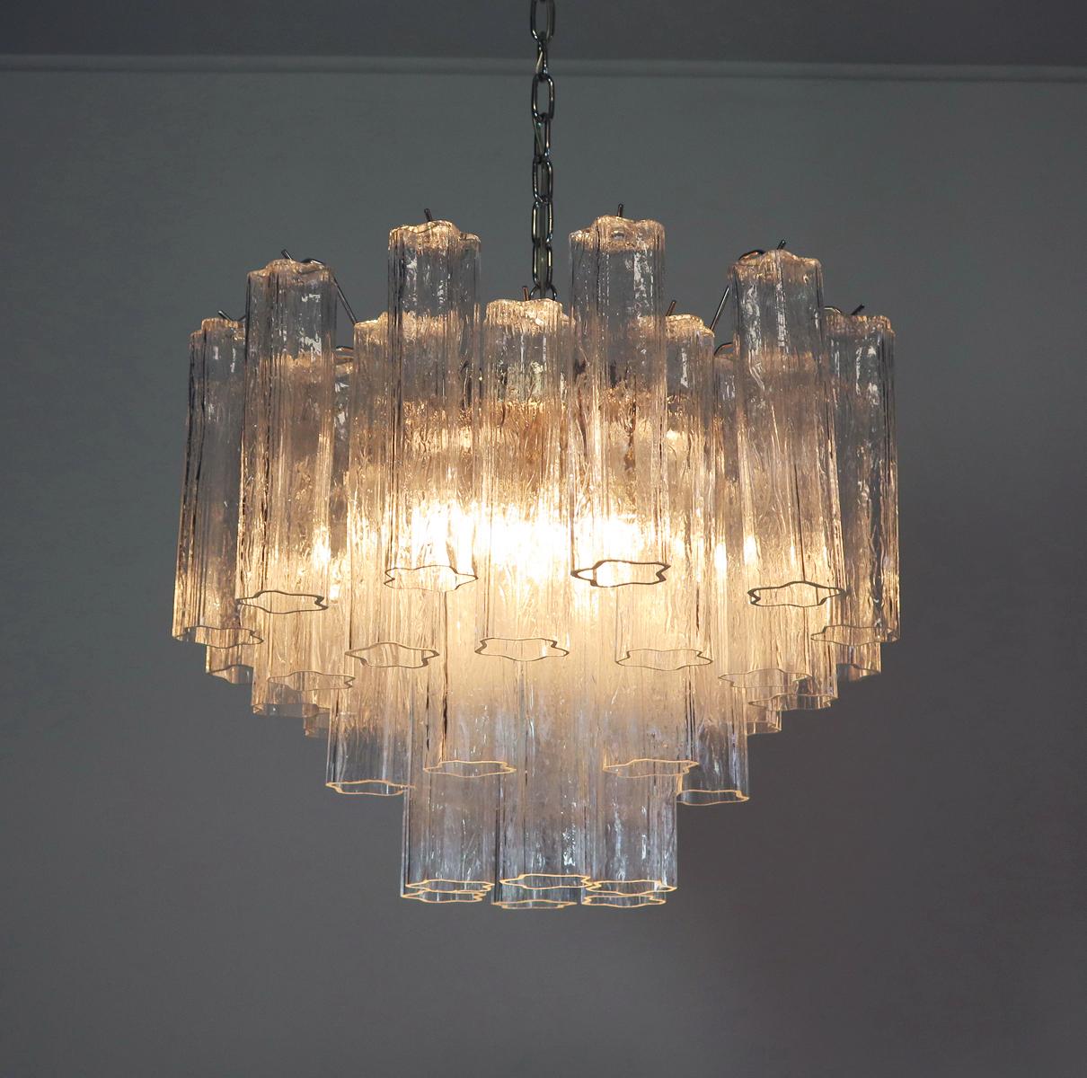 Lampadario Tronchi in stile Toni Zuccheri per Venini, Murano, 1990 in vendita 1