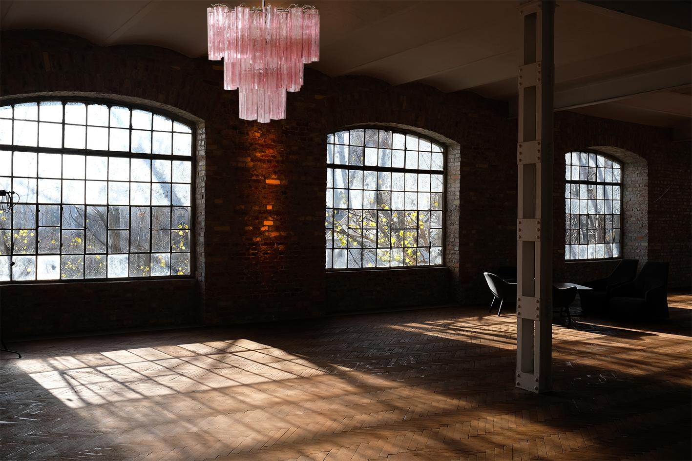 Tronchi Chandelier Style Toni Zuccheri, 48 Pink Glasses, Murano, 1990 5