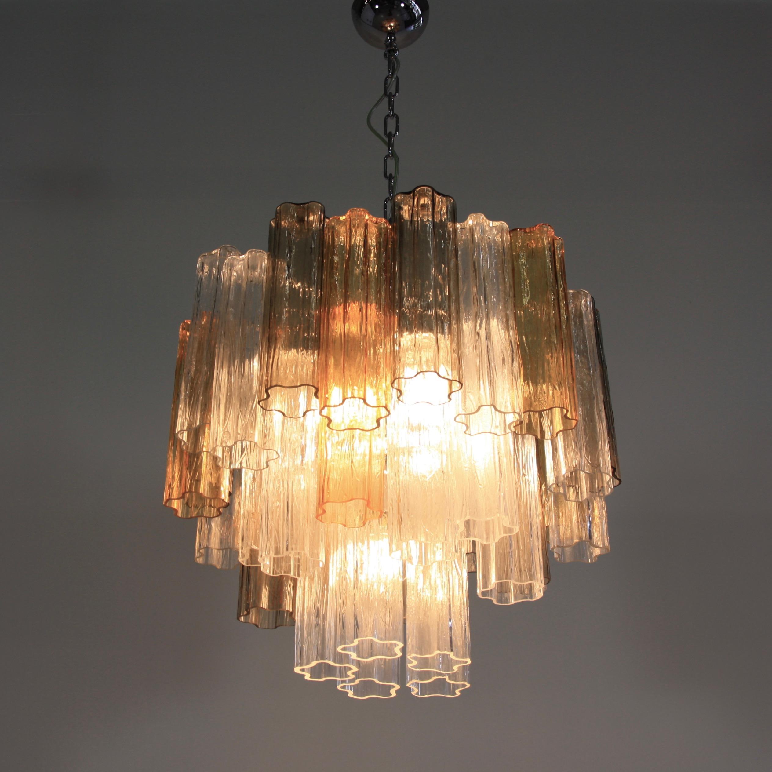 Tronchi Murano Glass Chandelier '3 Colors', Italy In Excellent Condition In Berlin, Berlin