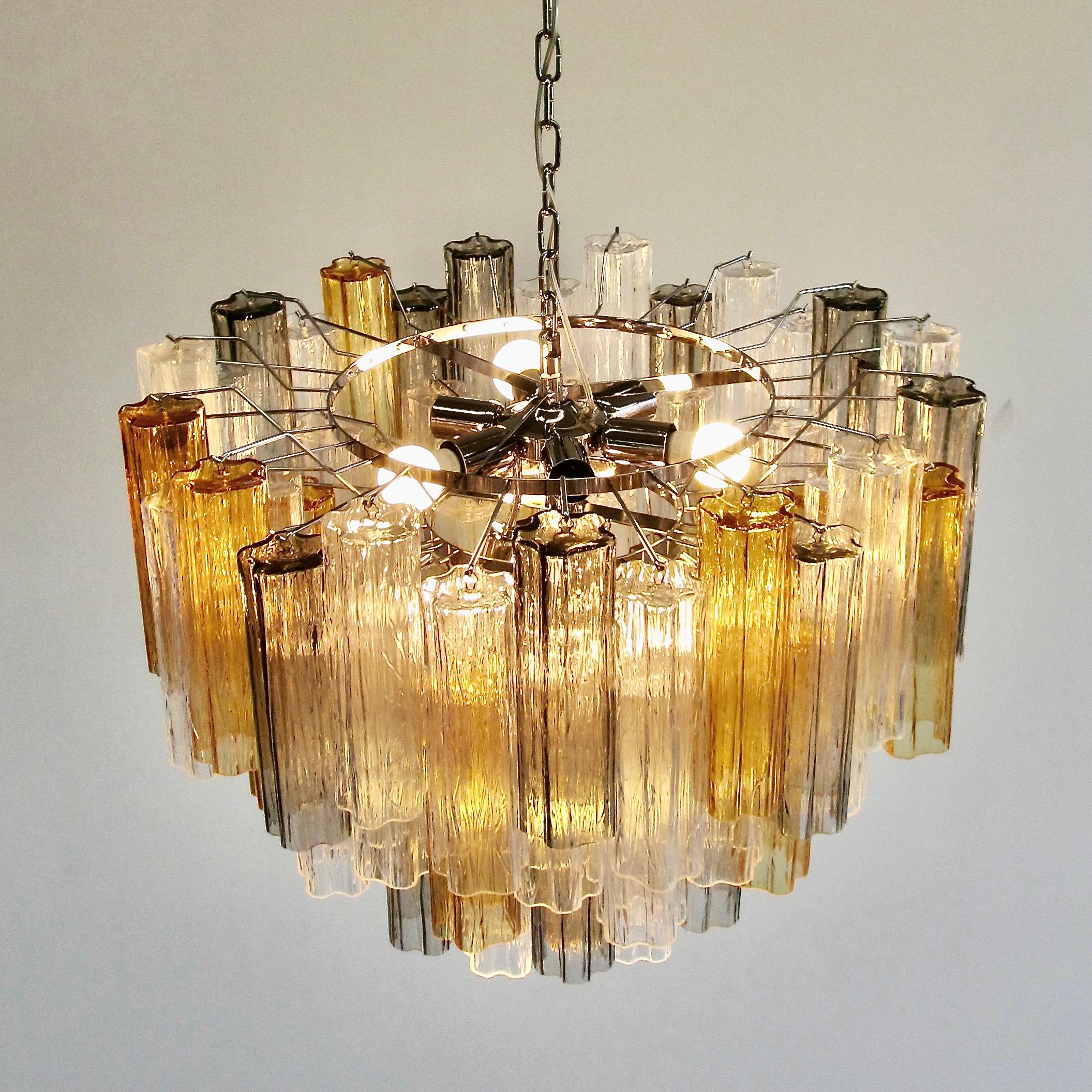 brown glass chandelier