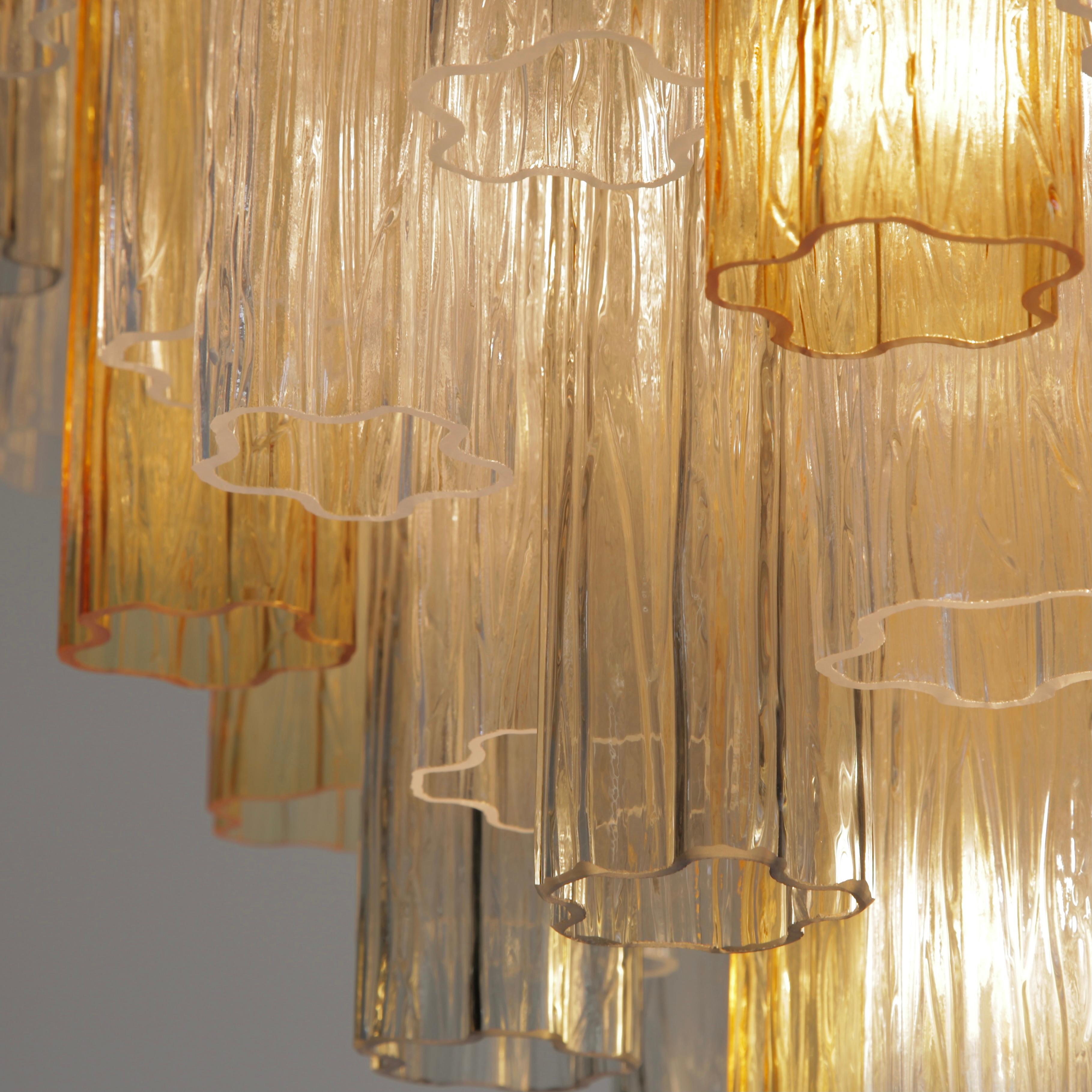 amber glass chandelier