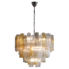 Lustre en verre de Murano Tronchi « Amber, Clear, Brown » (Amber, clair, brun), Italie