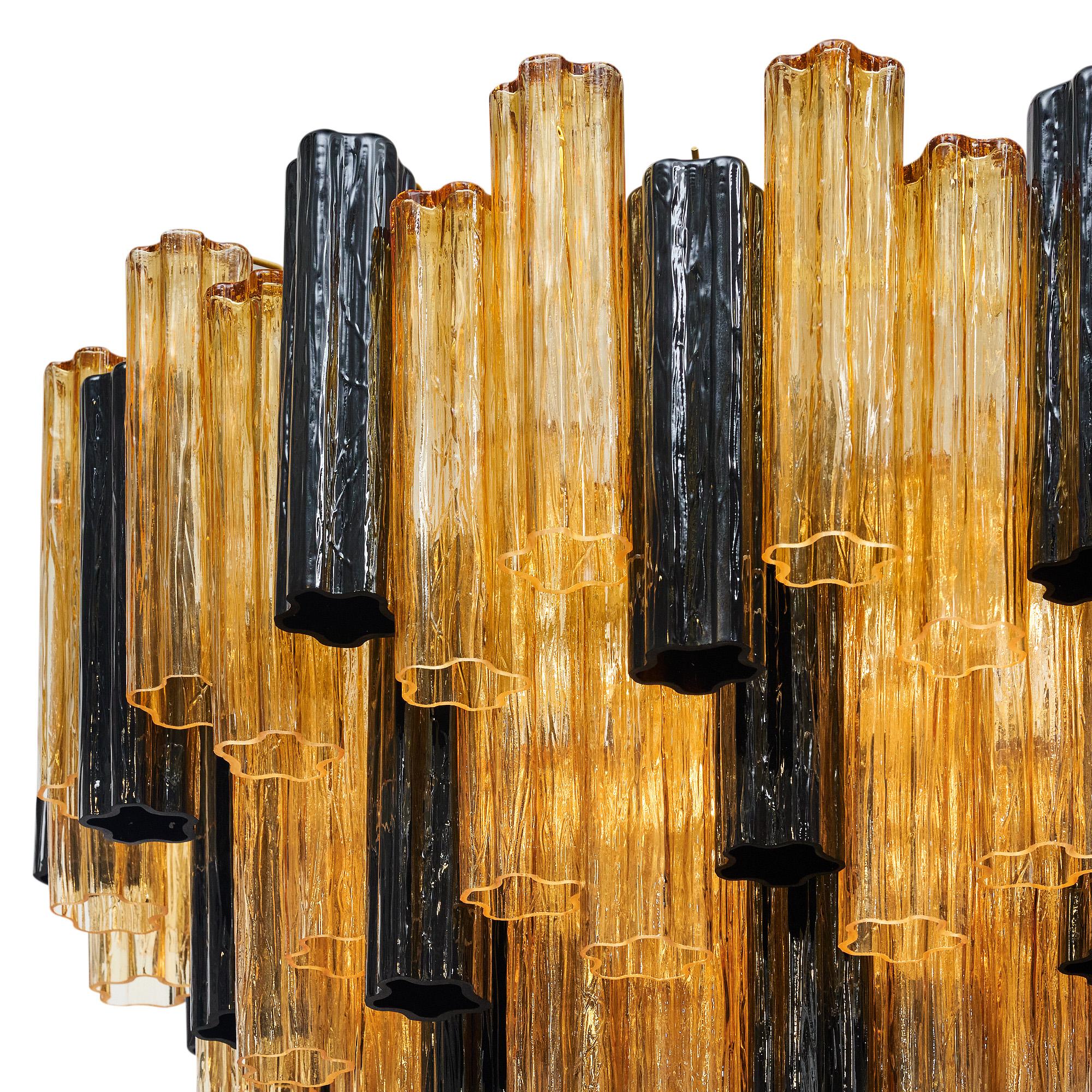Italiano Lampadario Tronchi in vetro di Murano di Alberto Dona in vendita