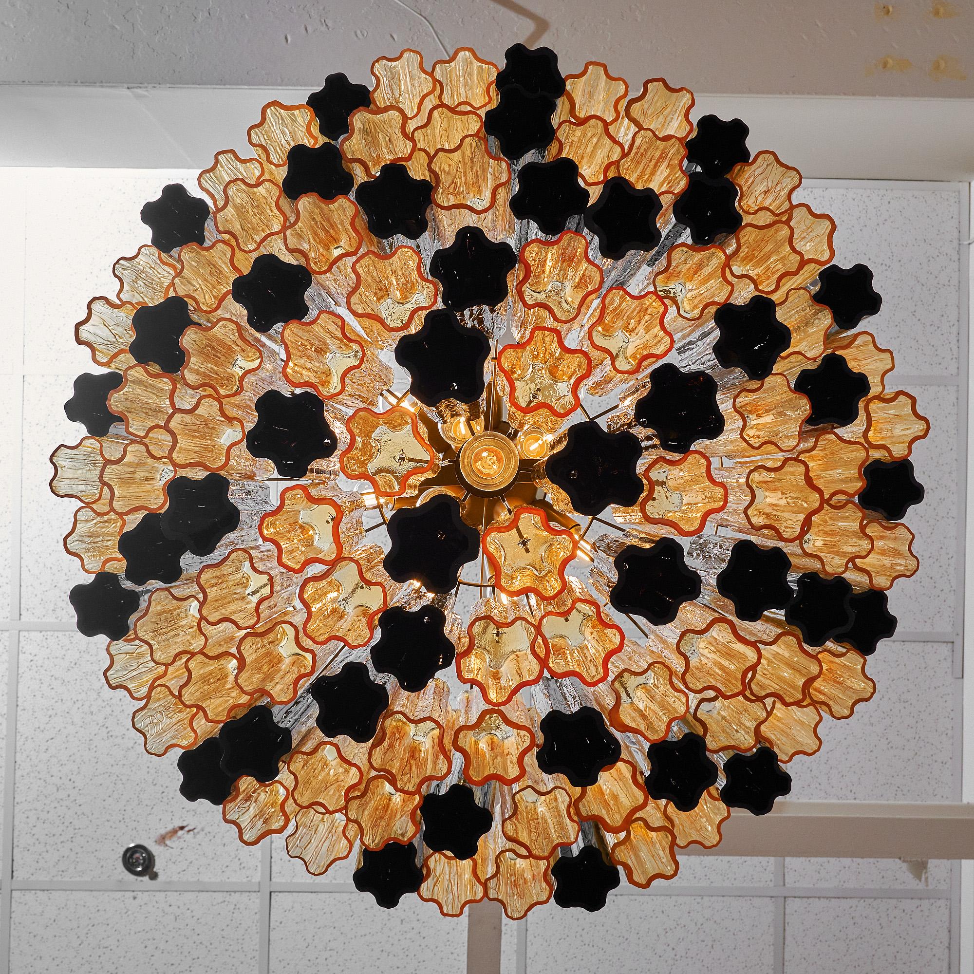 Vetro di Murano Lampadario Tronchi in vetro di Murano di Alberto Dona in vendita