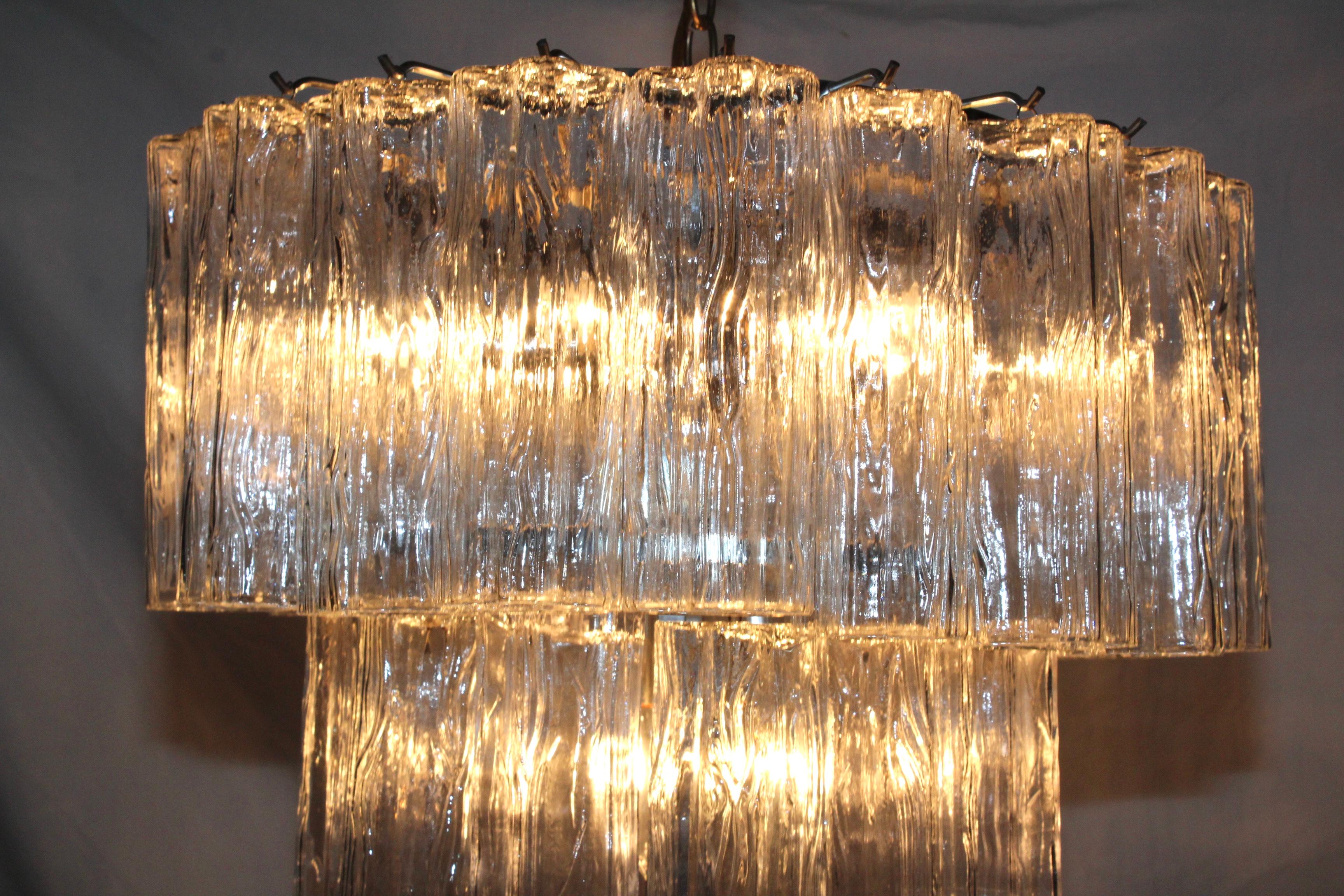 Mid-20th Century Tronchi Murano Modern Chandelier For Sale