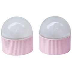 Tronconi Pink Table Lamps, Italy, 1983 Set of 2