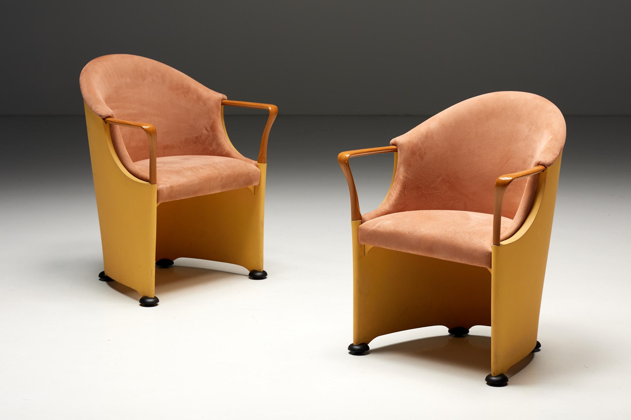 Italian Tronetto Armchairs by Luigi Origlia, Italy, 1990s For Sale