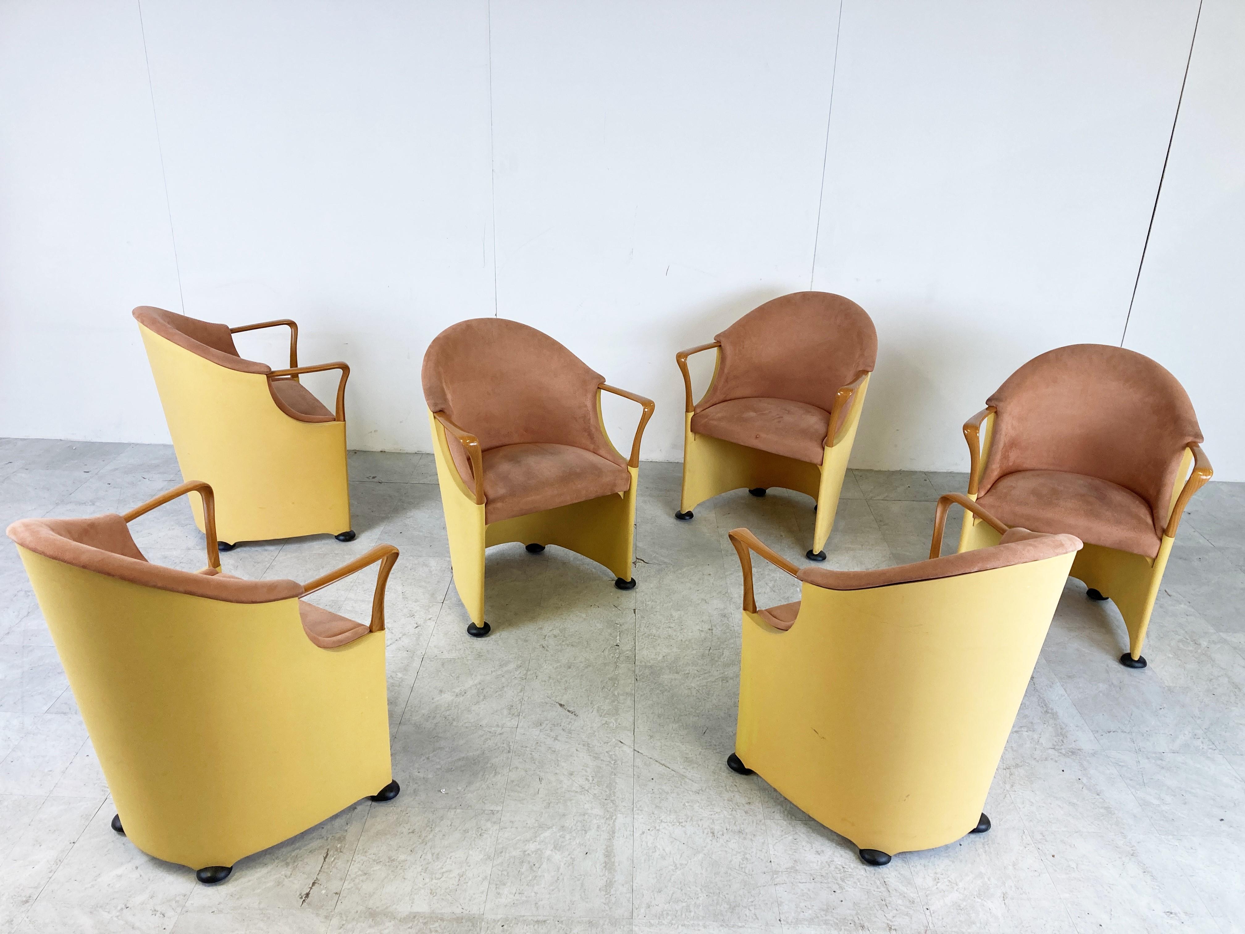 Tronetto Dining Chairs by Luigi Origlia for Origlia, Italy, 1990s, Set of 6 5