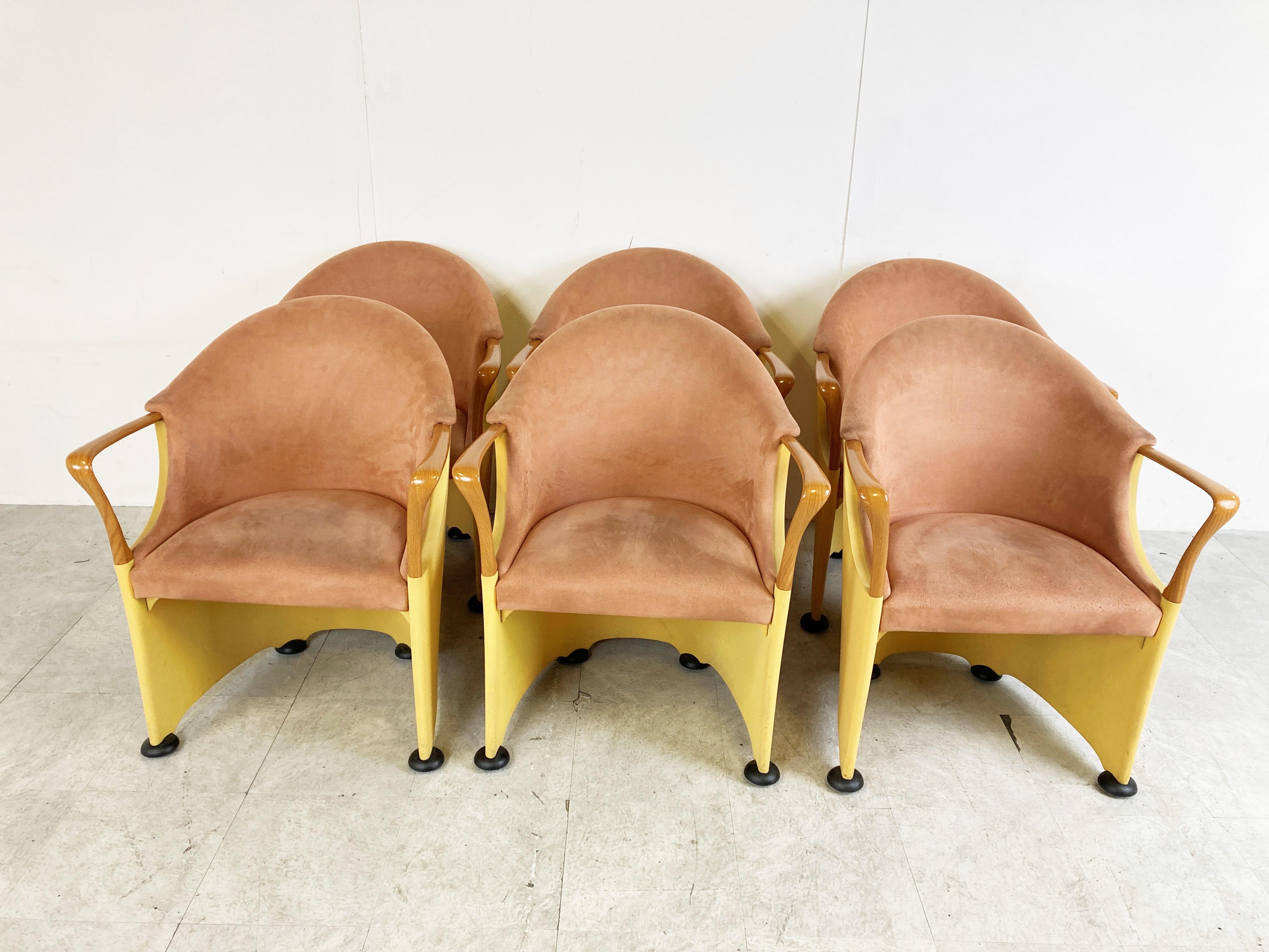 Italian Tronetto Dining Chairs by Luigi Origlia for Origlia, Italy, 1990s, Set of 6