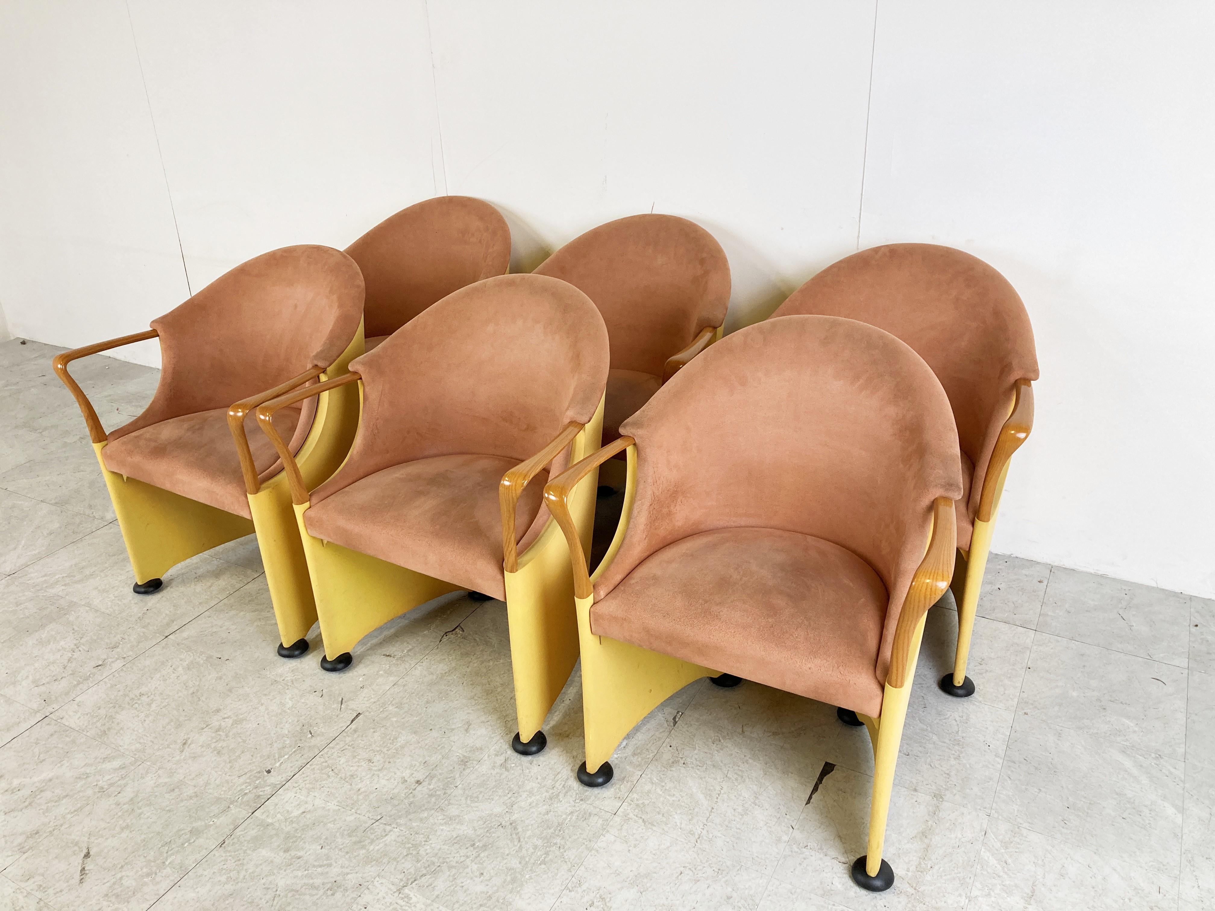 Late 20th Century Tronetto Dining Chairs by Luigi Origlia for Origlia, Italy, 1990s, Set of 6