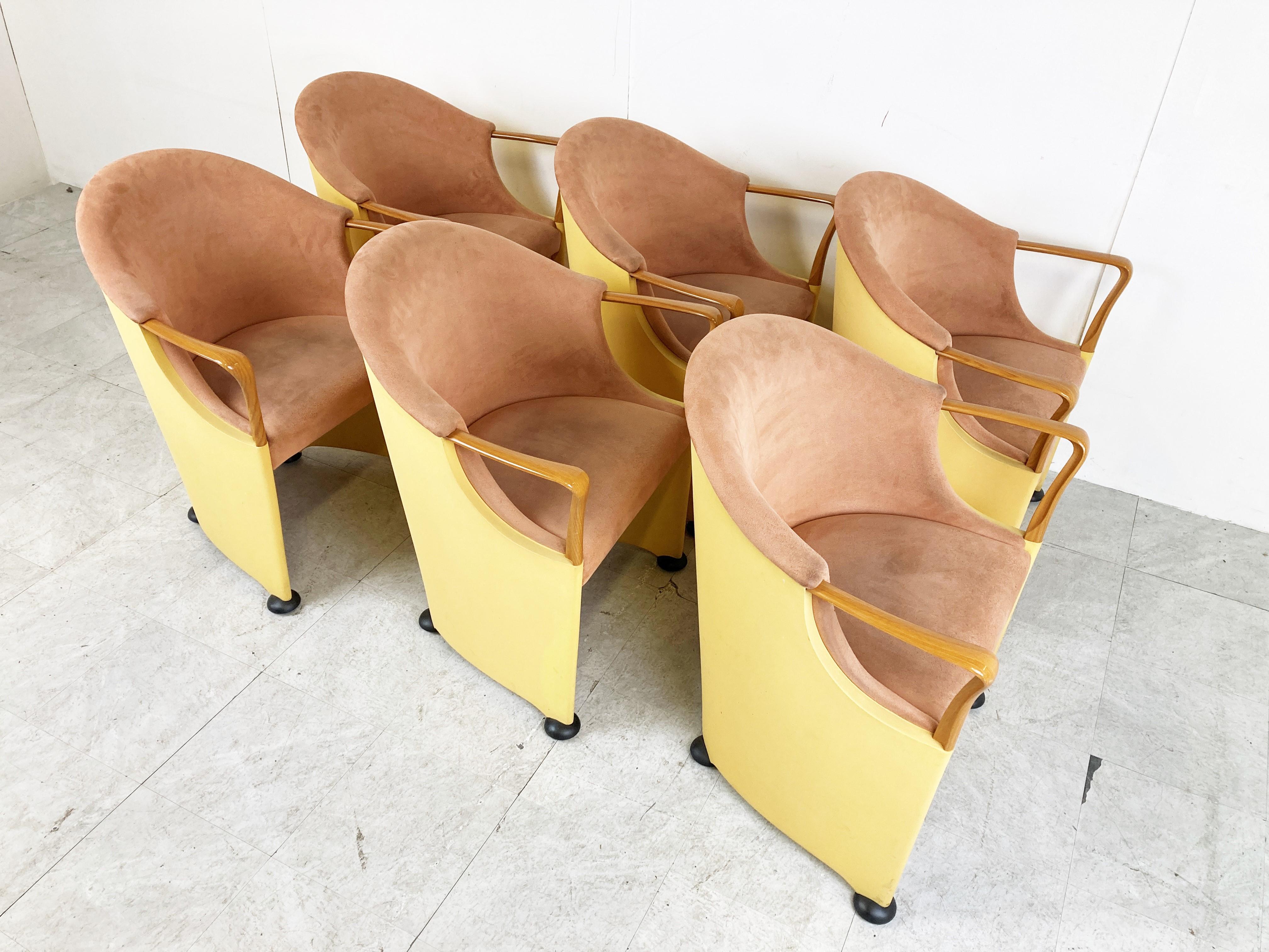 Tronetto Dining Chairs by Luigi Origlia for Origlia, Italy, 1990s, Set of 6 1