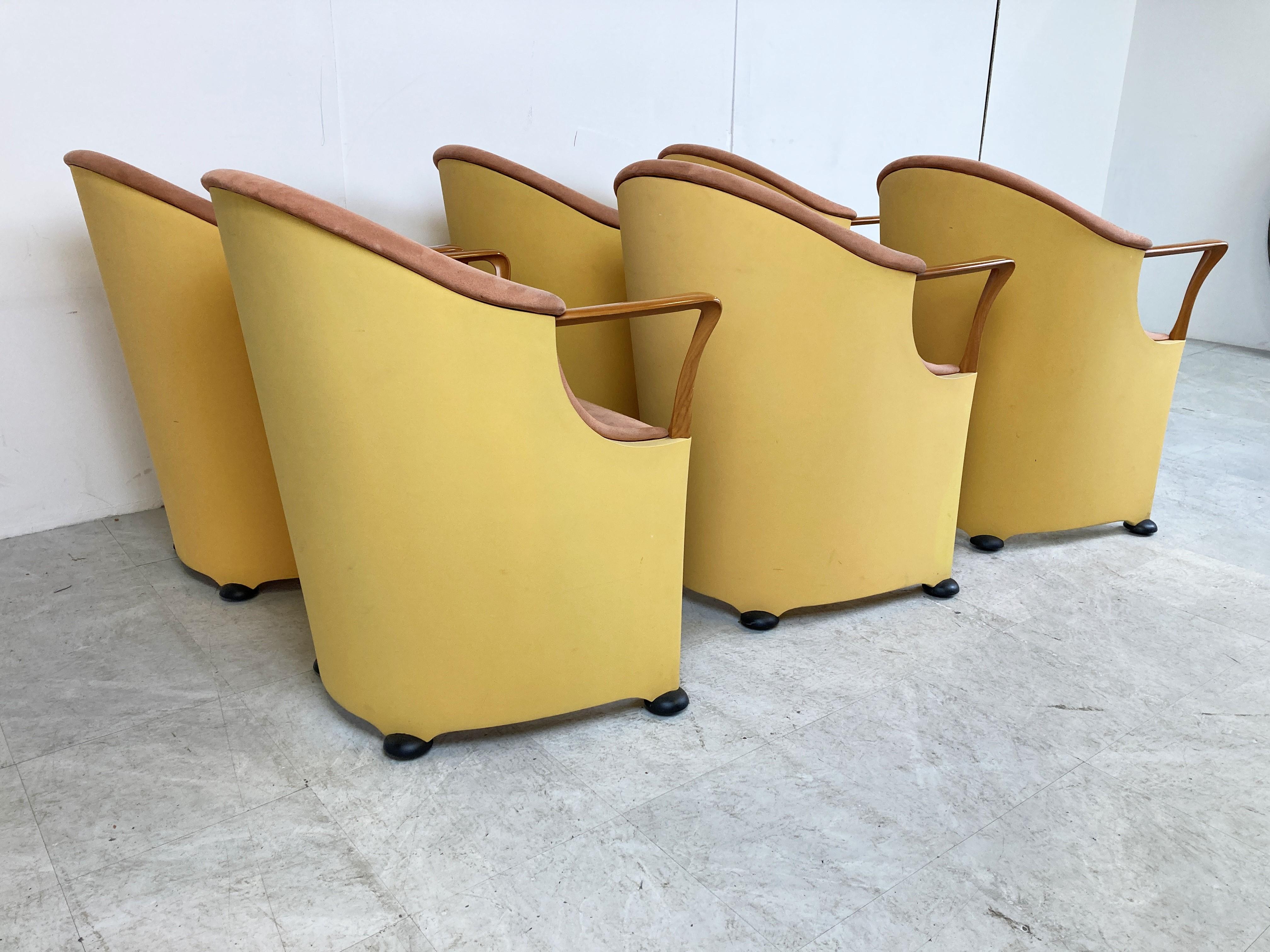 Tronetto Dining Chairs by Luigi Origlia for Origlia, Italy, 1990s, Set of 6 2