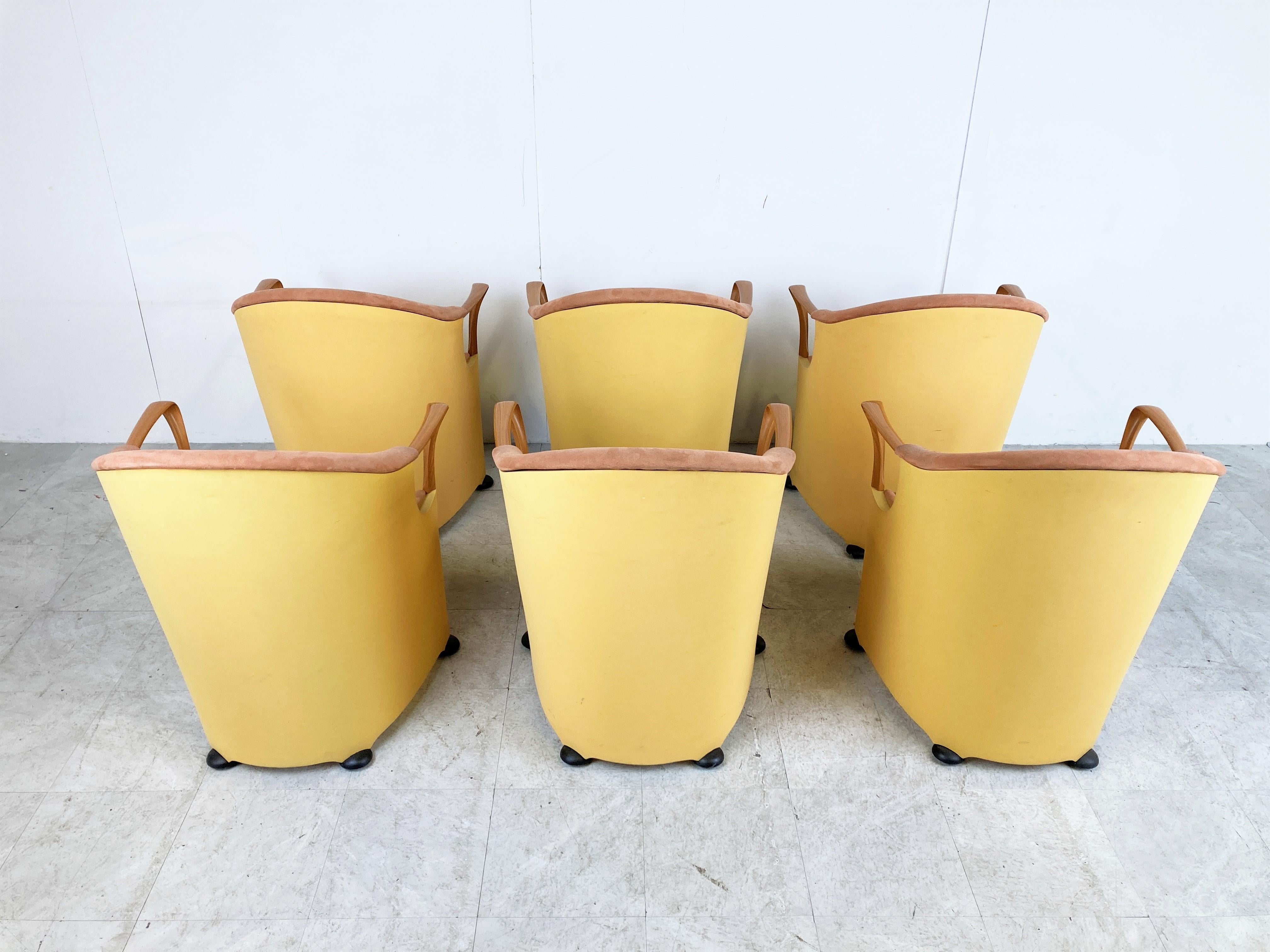Tronetto Dining Chairs by Luigi Origlia for Origlia, Italy, 1990s, Set of 6 3