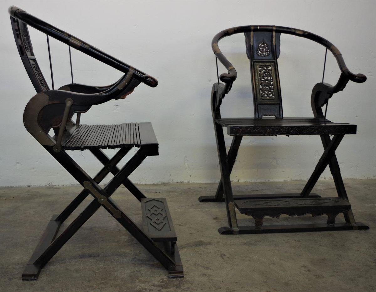 Tronos plegables, años 20, lote de 2 Latón en venta