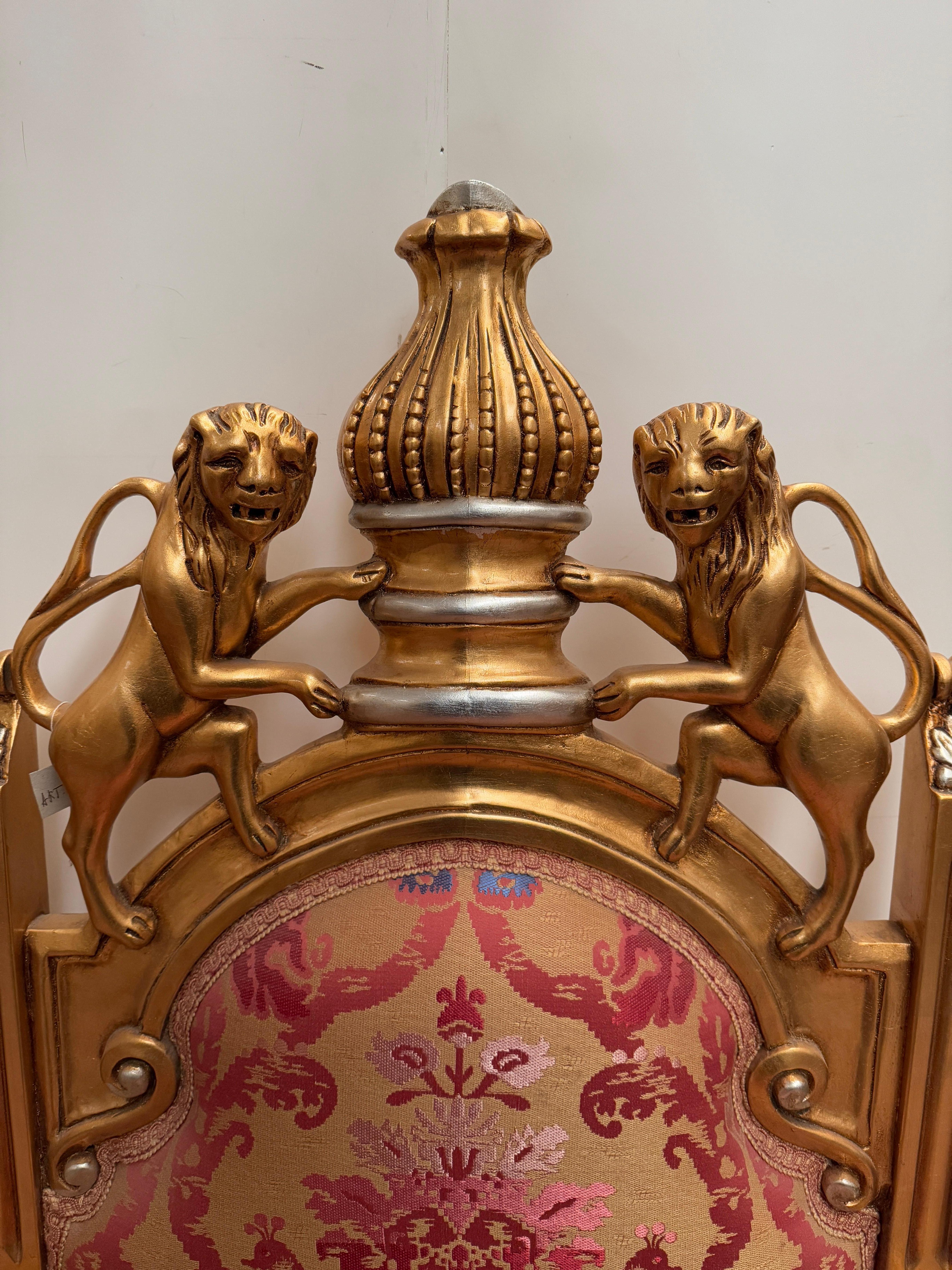 Trono Real Barroco Italiano Dorado - Sillón del Rey 1970 en Excelente estado para la venta en Cantù, IT