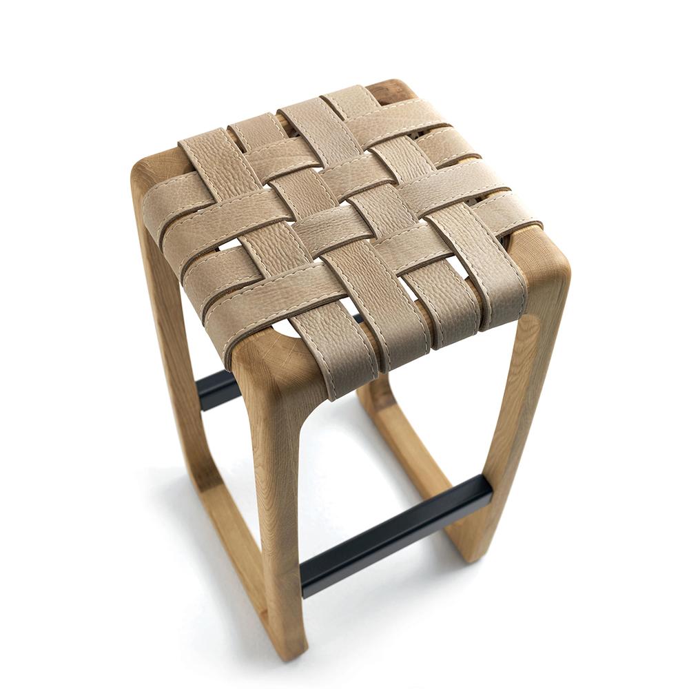 Italian Trooper Oak Bar Stool For Sale