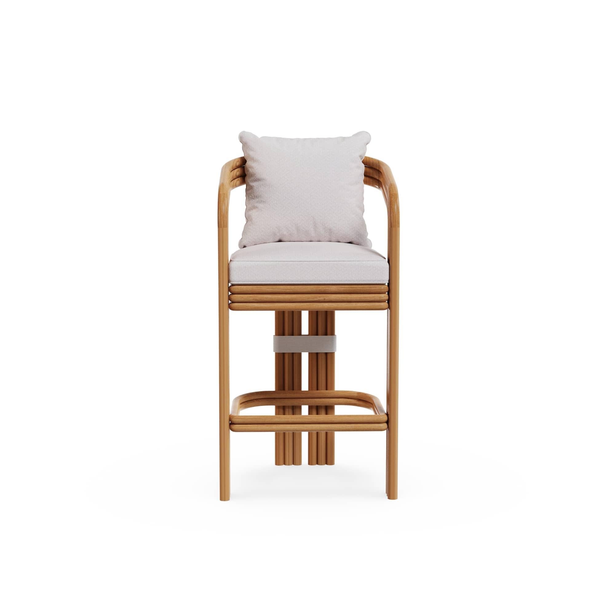 Sedia da bar per esterni Tropea in Wood Iroko In condizioni Nuovo in vendita a Carvalhosa, PT