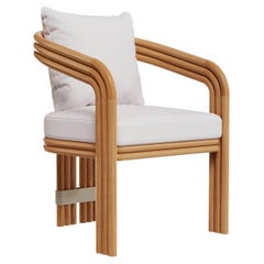 Tropea Outdoor Dining Chair in Iroko Wood with Cord Detail