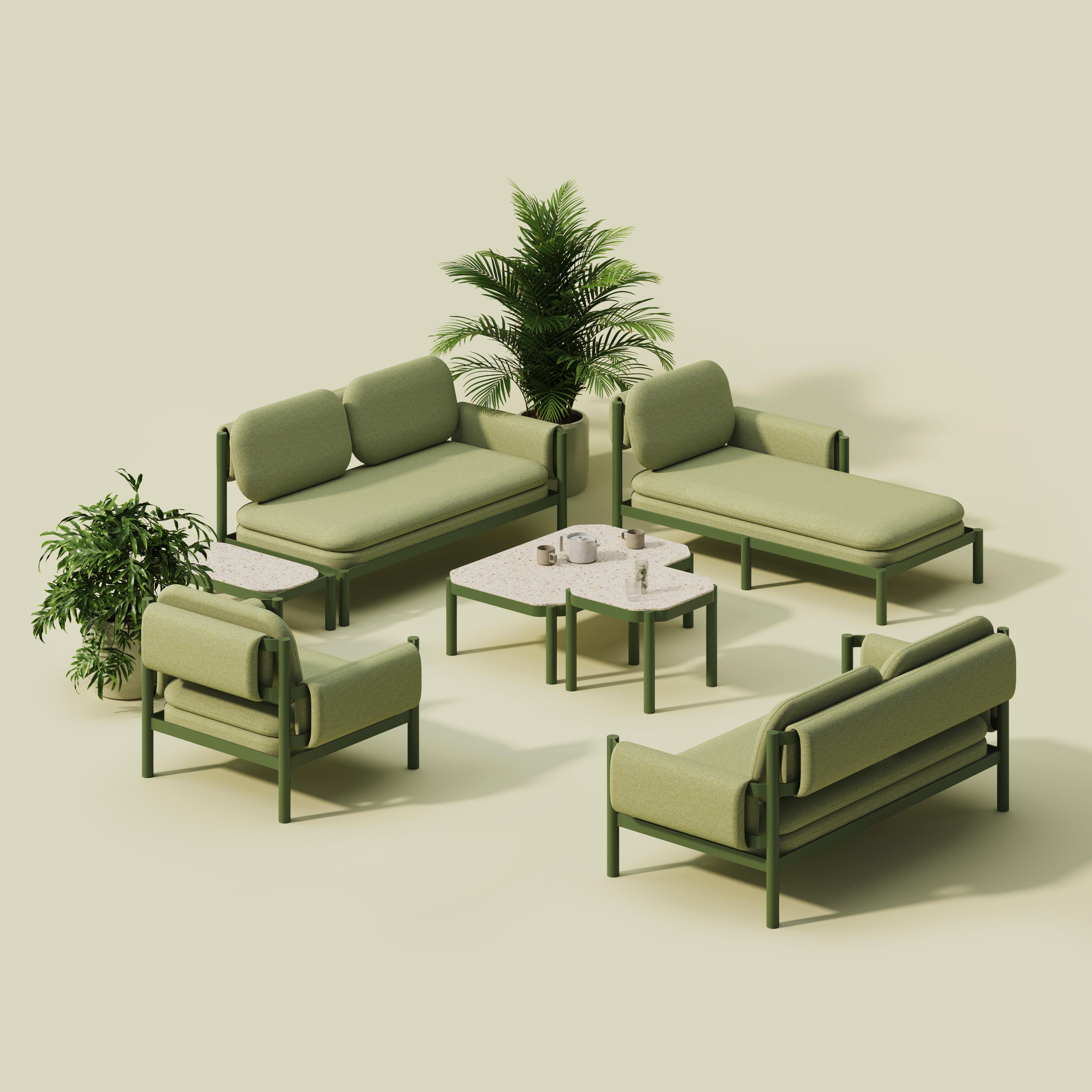 Moderno Poltroncina Tropic in alluminio con braccioli in vendita