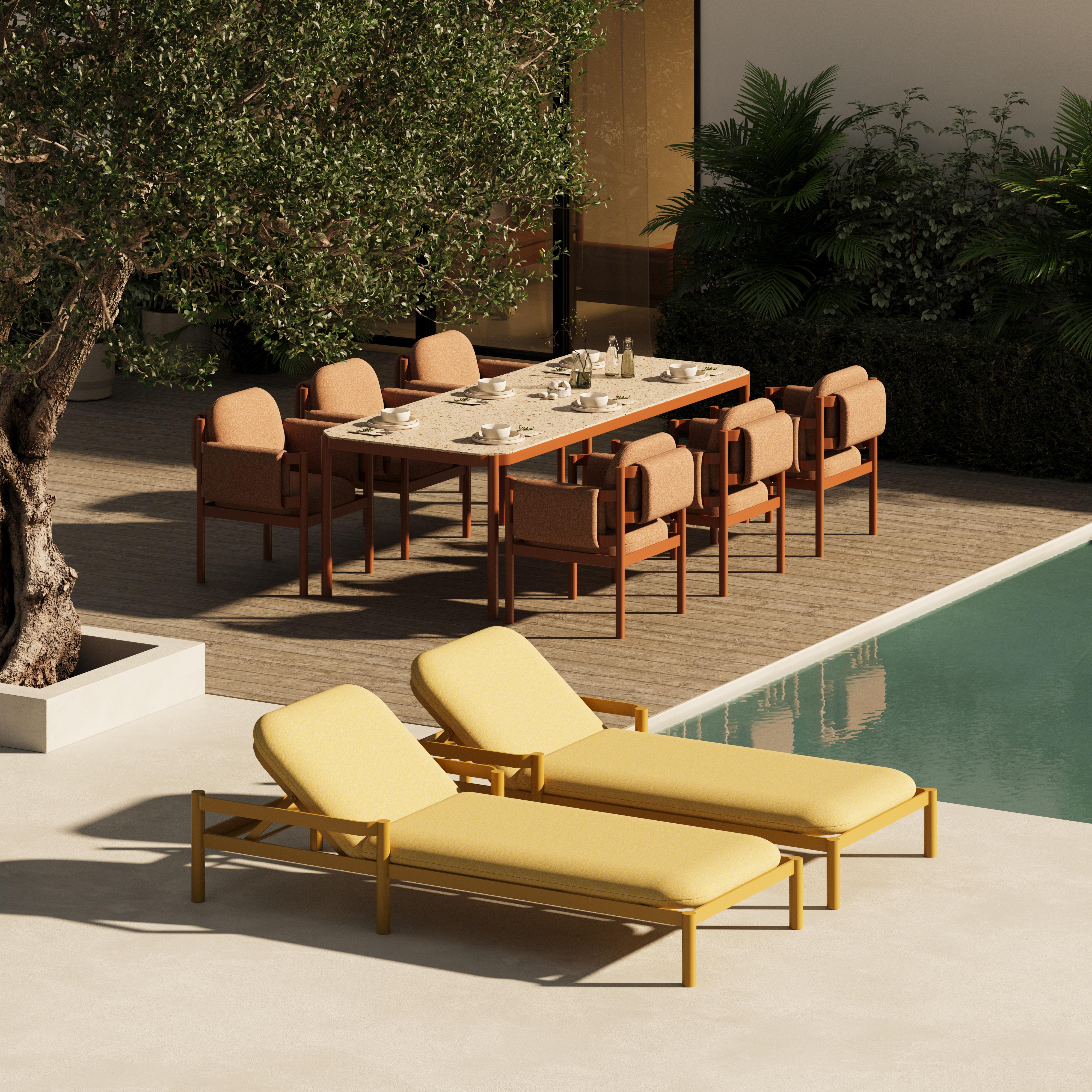Silla de comedor de aluminio con reposabrazos Tropic by Joyf Ucraniano en venta