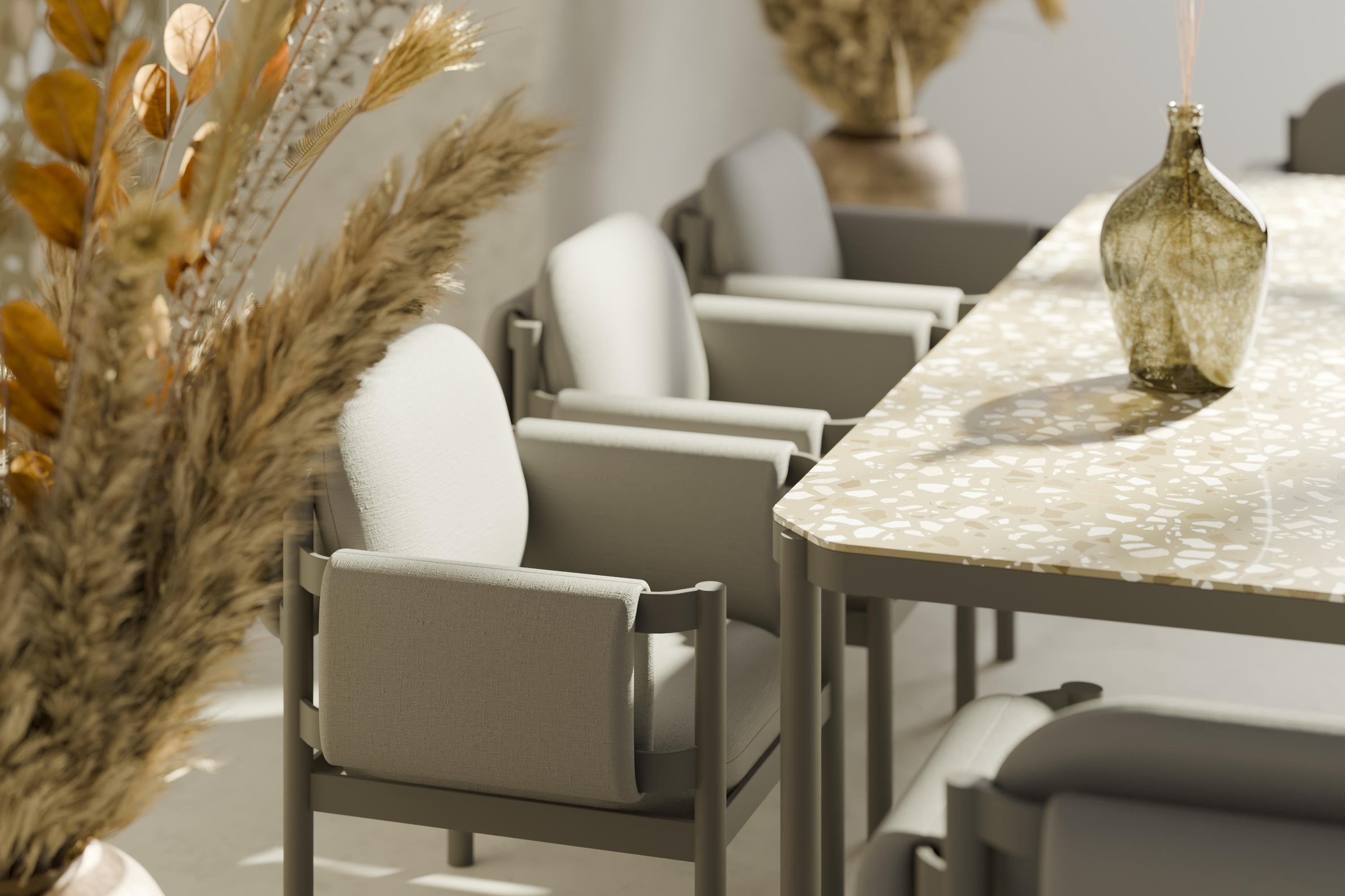Silla de comedor de aluminio con reposabrazos Tropic by Joyf en Nuevo estado para la venta en LUBLIN, PL