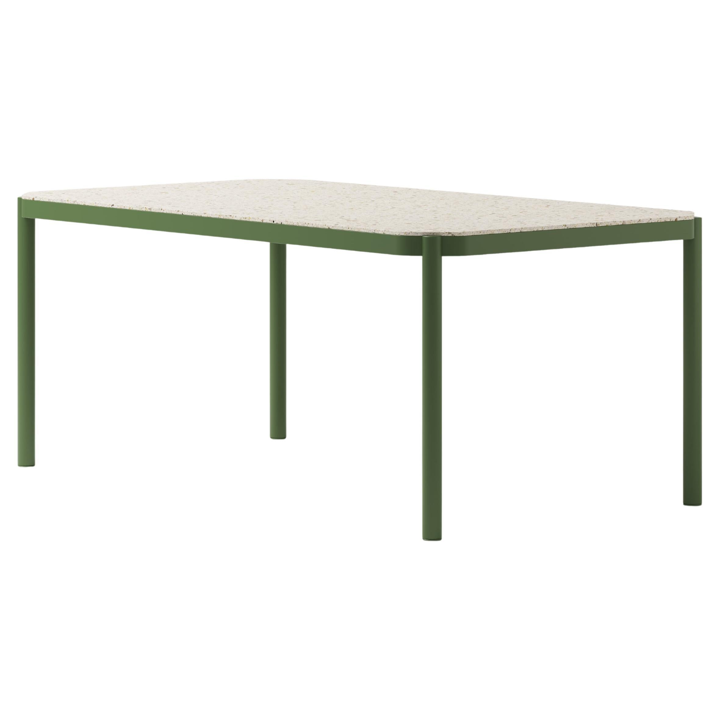 Tropic Table de salle à manger en aluminium 180x100 cm avec plateau en terrazzo by Joyf