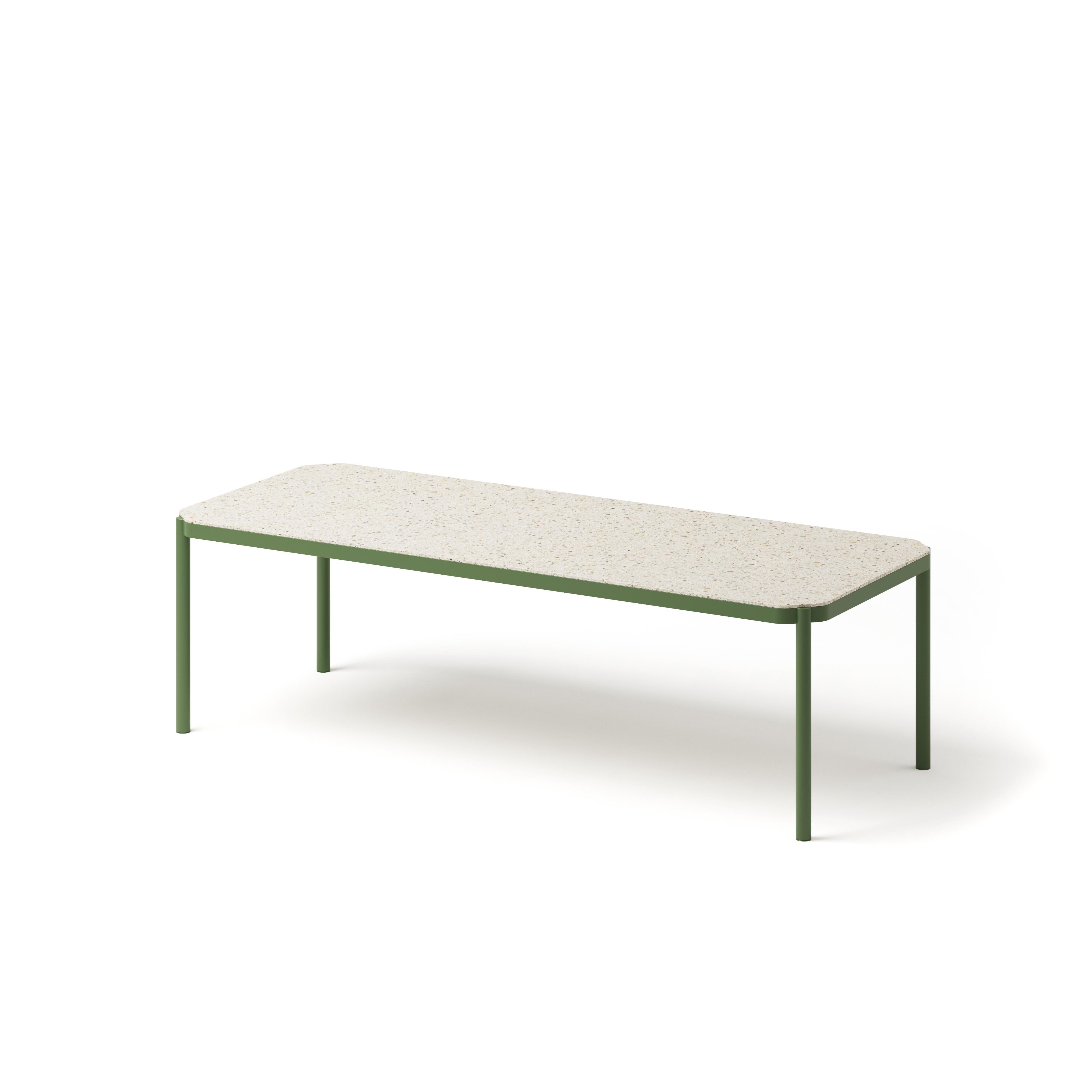 Table de salle à manger rectangulaire Tropic avec plateau en pierre Terrazzo par Joyf

Se réunir autour d'une table doit toujours être un moment privilégié, qu'il s'agisse d'un petit-déjeuner ensoleillé en plein air, d'un long dîner entre amis ou