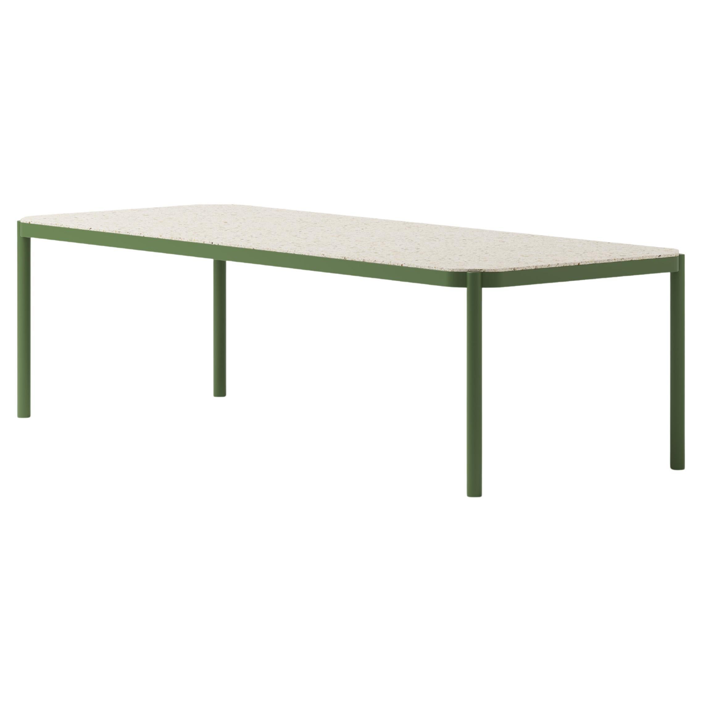 Tropic Table de salle à manger en aluminium 250x100 cm avec plateau en terrazzo by Joyf