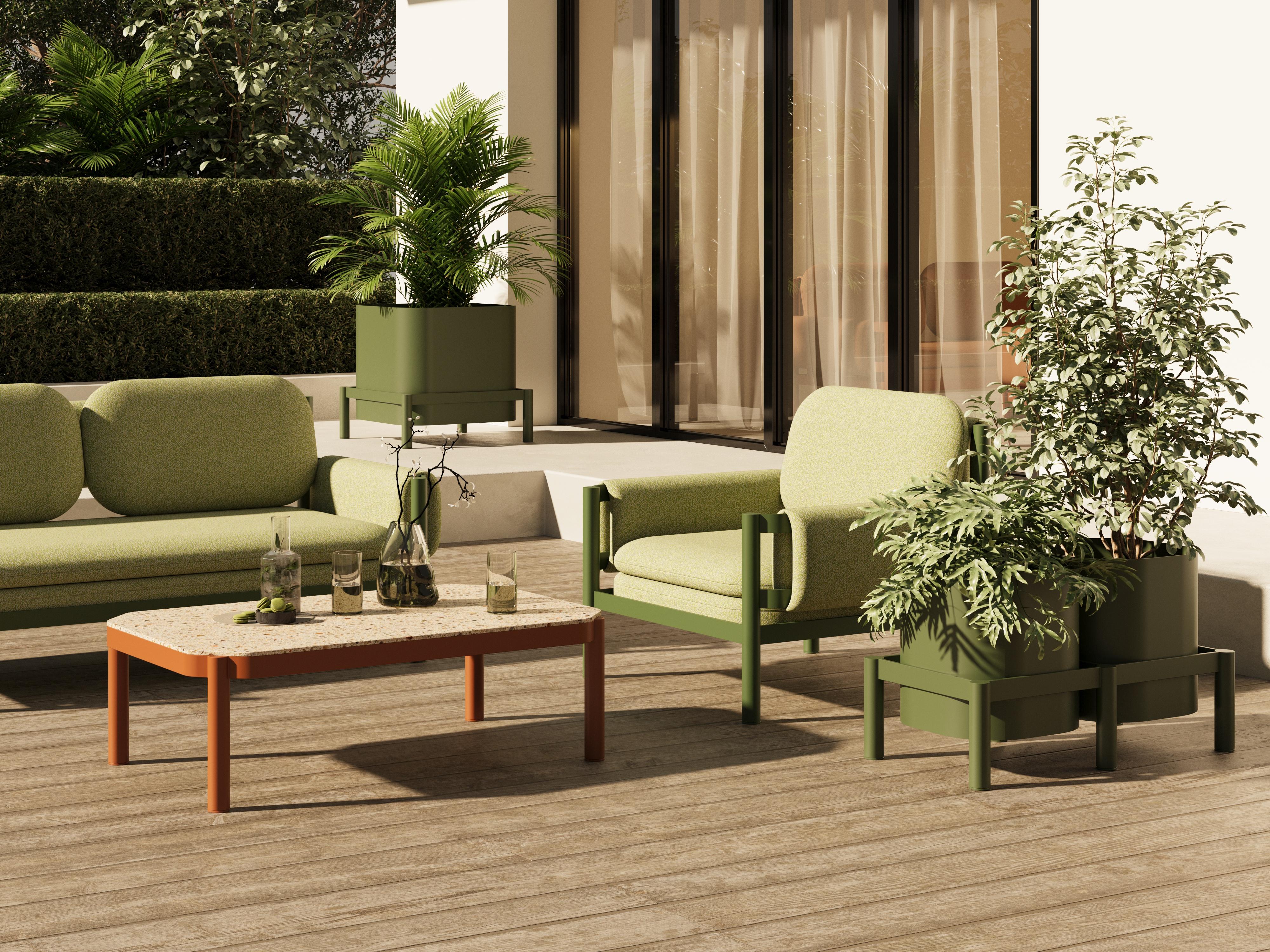 Tropic Jardinière double en aluminium 85x45 cm by Joyf en vente 2