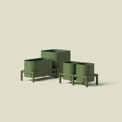 Tropic Aluminum Double Planter by Joyf, Modern Powder-Coated Design