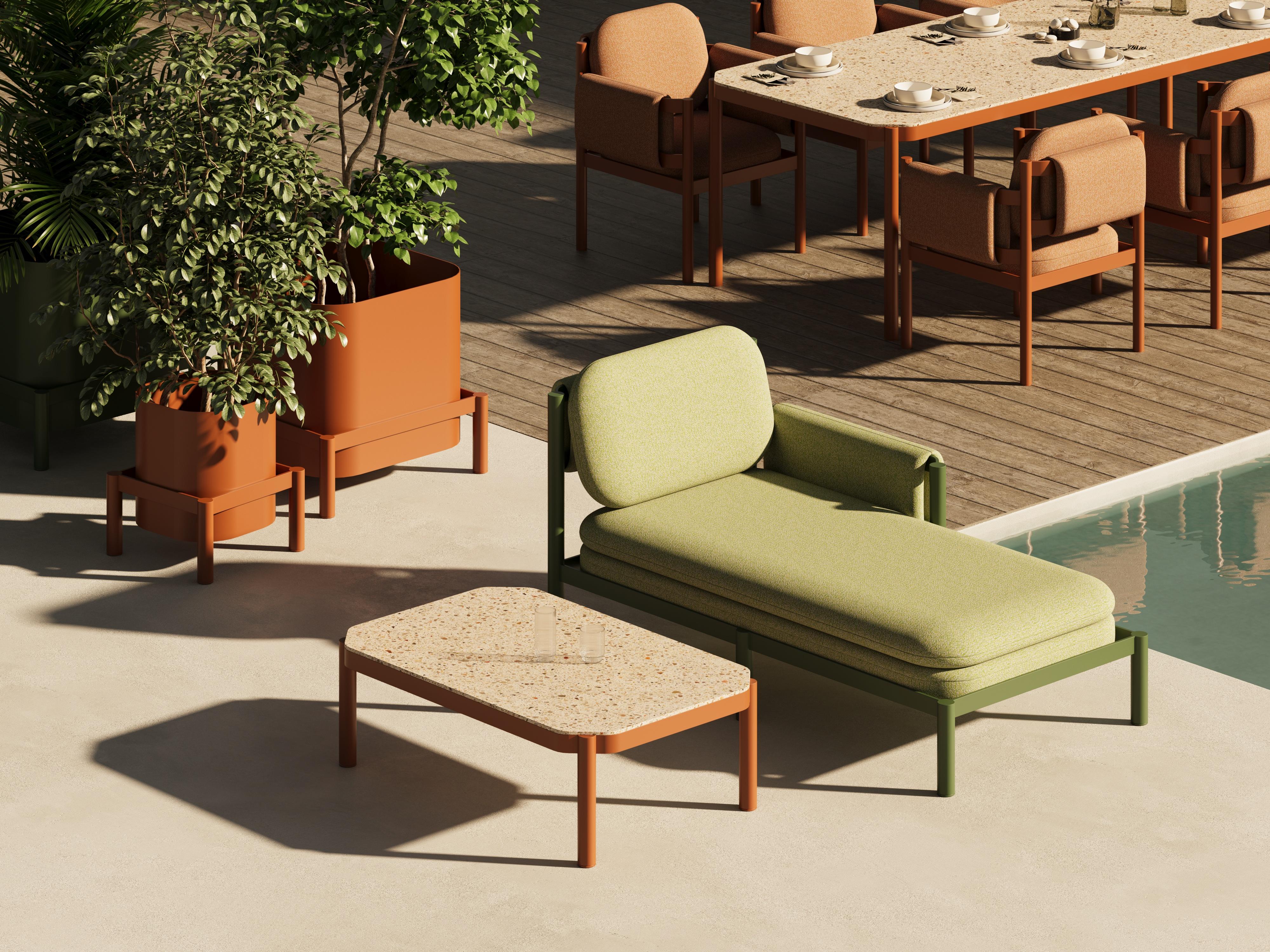 Aluminium Tropic Jardinière double en aluminium 85x45 cm by Joyf en vente