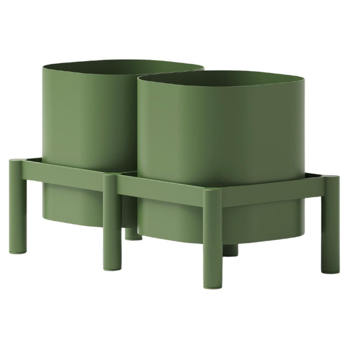 Tropic Jardinière double en aluminium 85x45 cm by Joyf