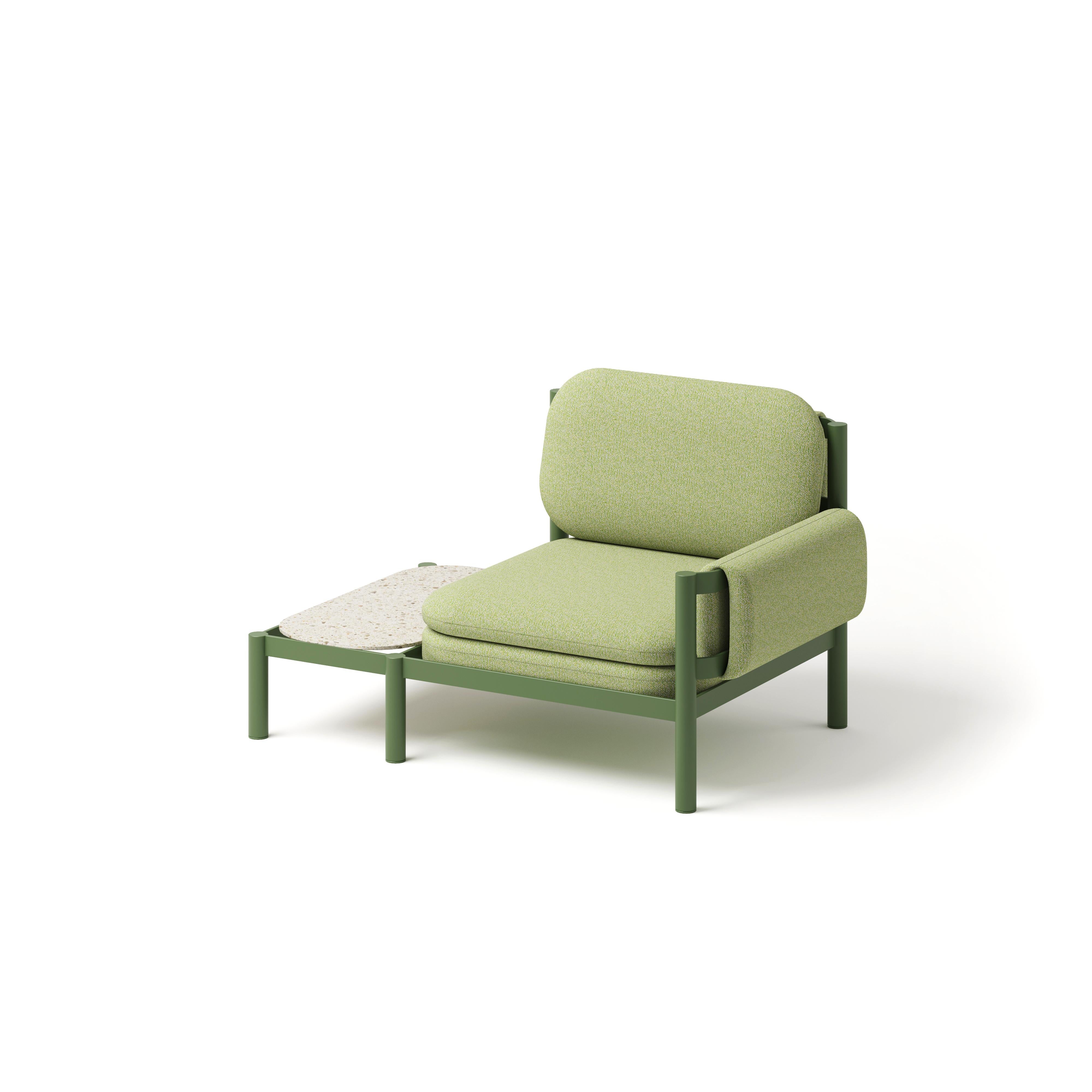 Tumbona de aluminio Tropic con mesa auxiliar by Joyf Moderno en venta