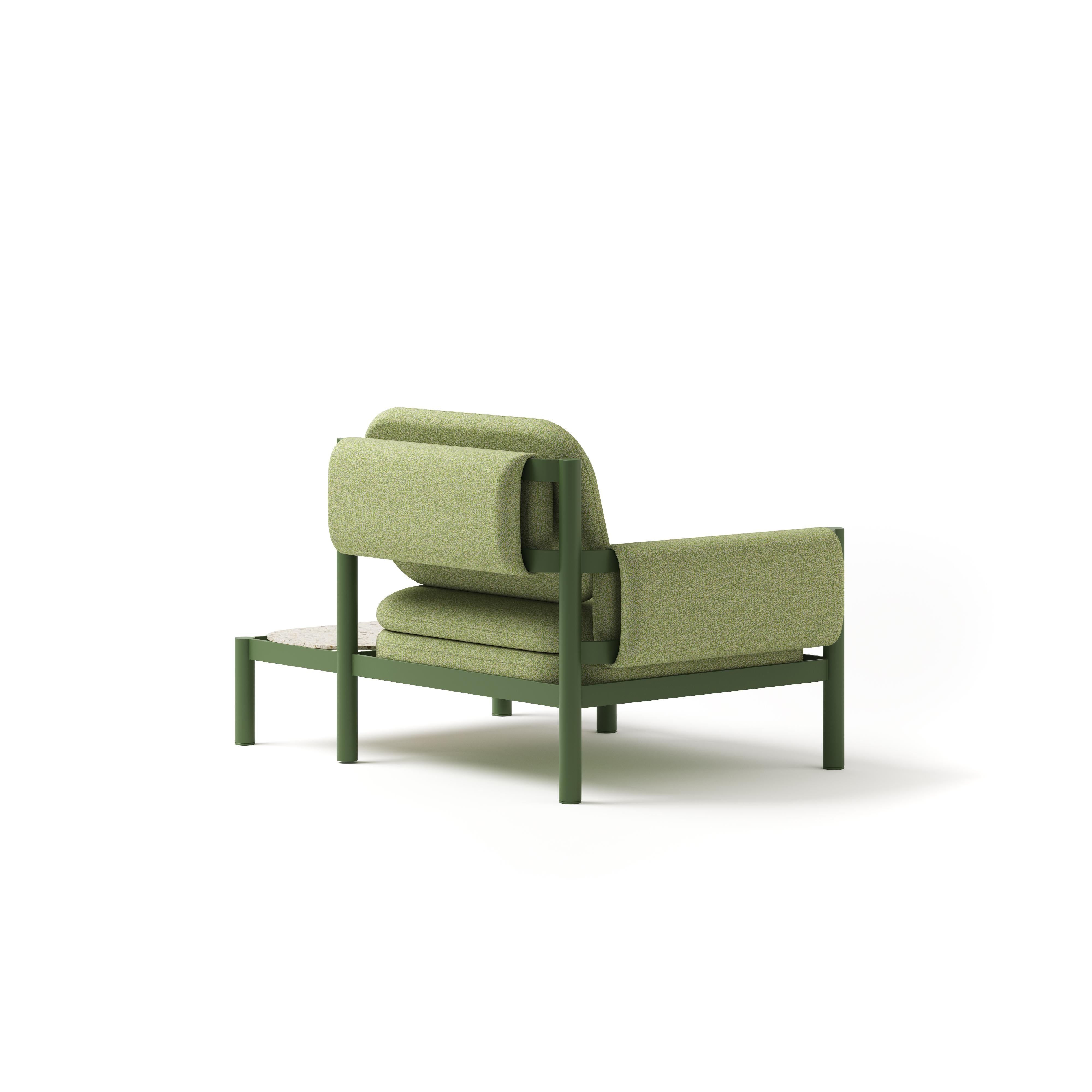 Tumbona de aluminio Tropic con mesa auxiliar by Joyf Ucraniano en venta