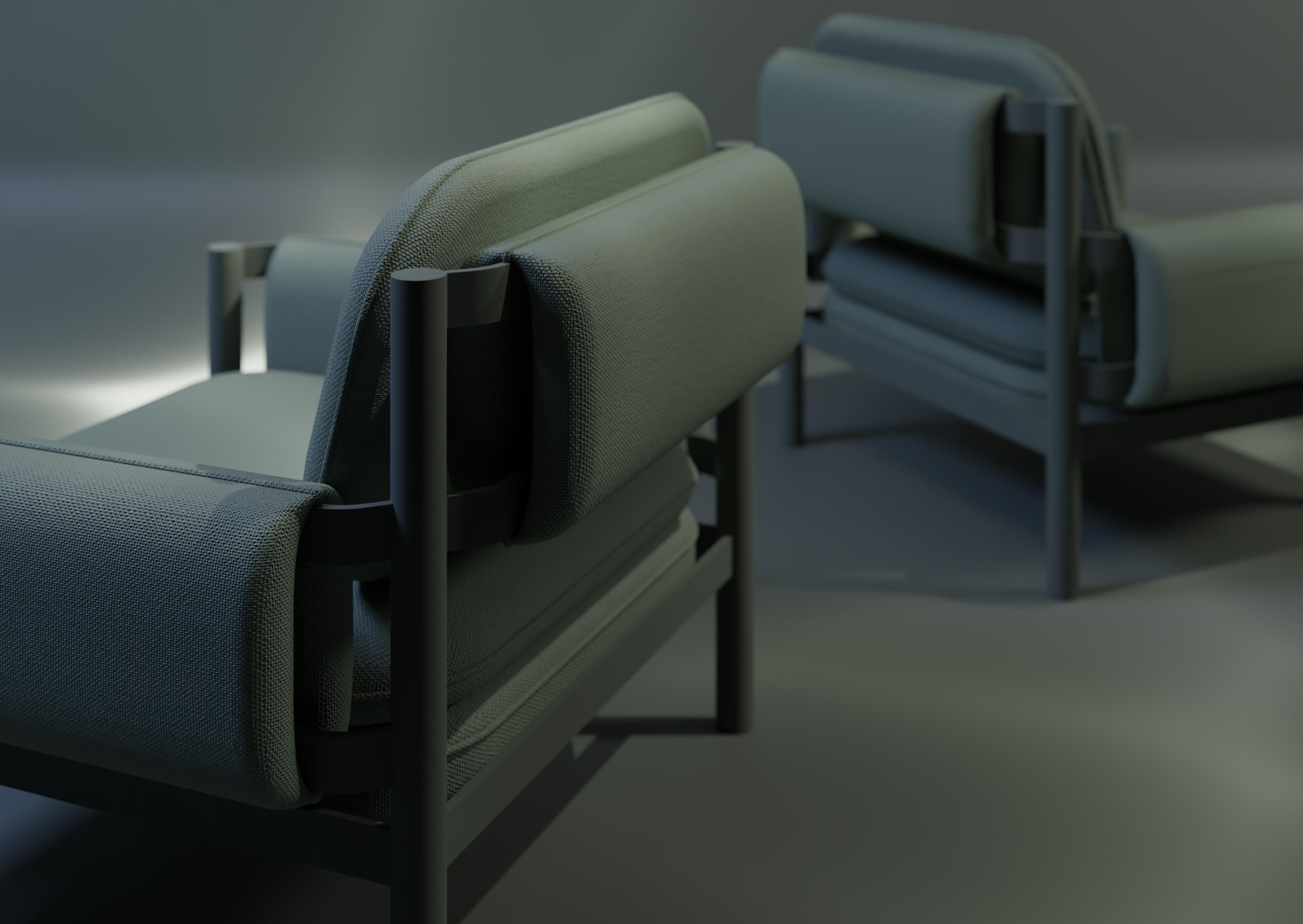 Tumbona de aluminio Tropic con mesa auxiliar by Joyf Siglo XXI y contemporáneo en venta