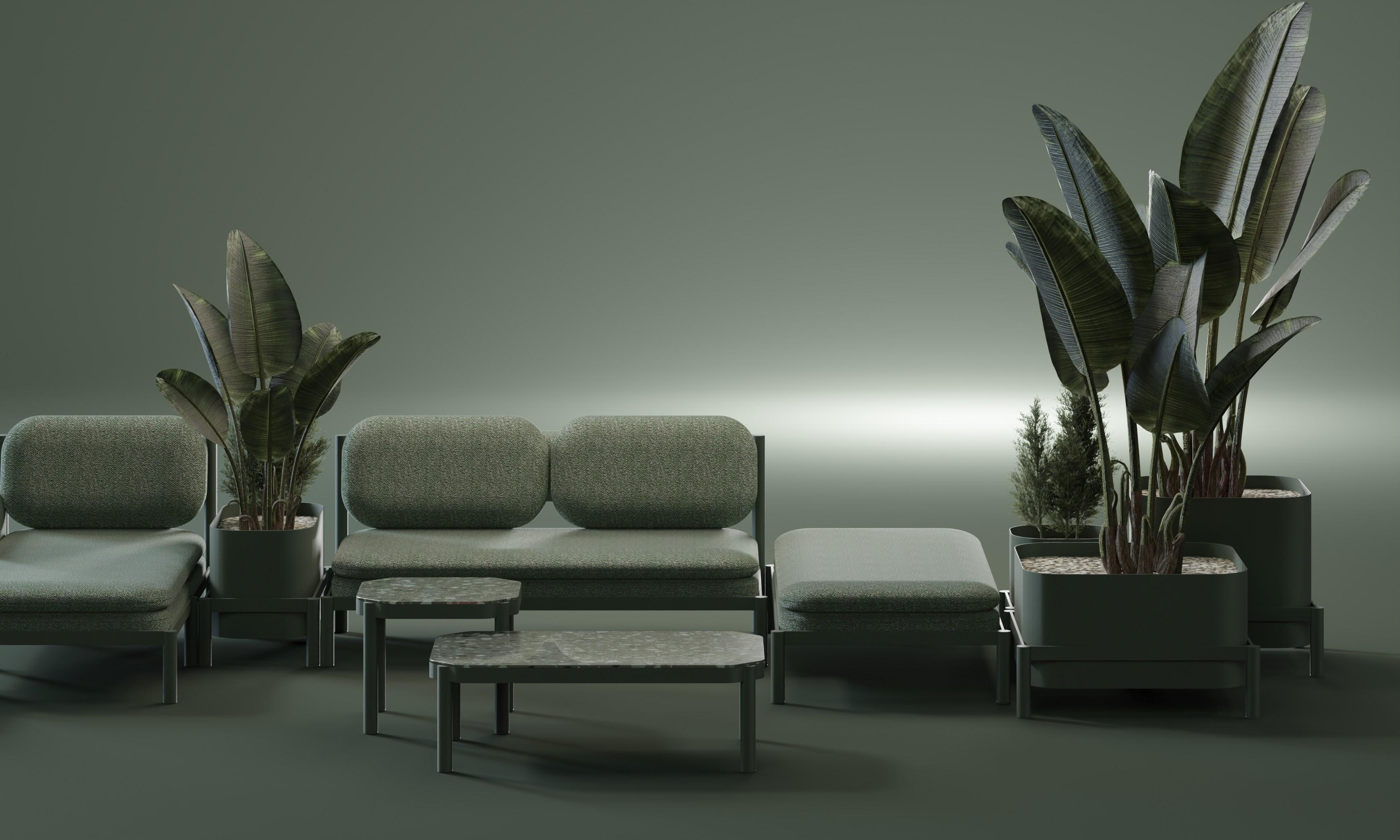 Tumbona de aluminio Tropic con mesa auxiliar by Joyf Aluminio en venta