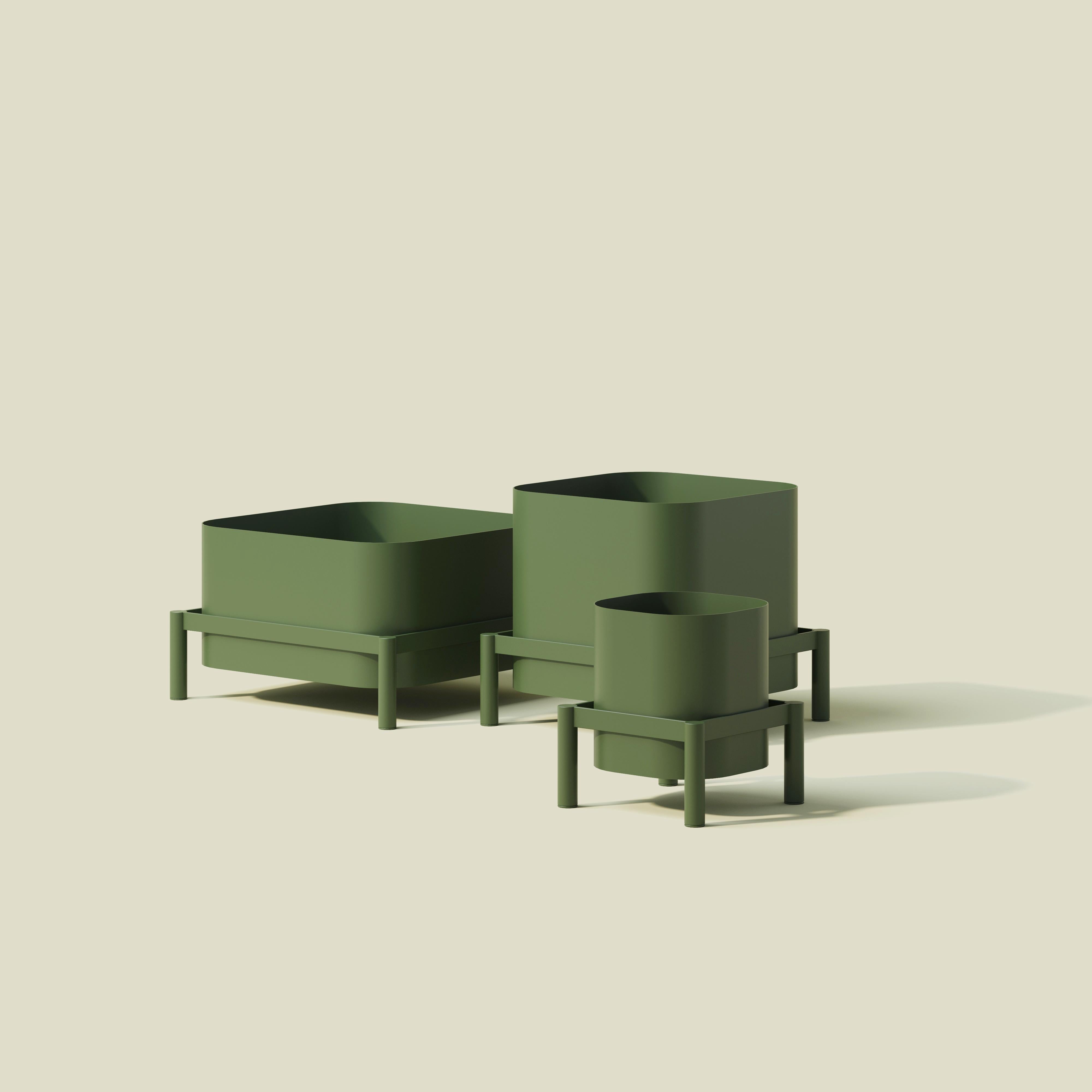 Moderne Jardinière Tropic en aluminium 45x45 cm by Joyf en vente