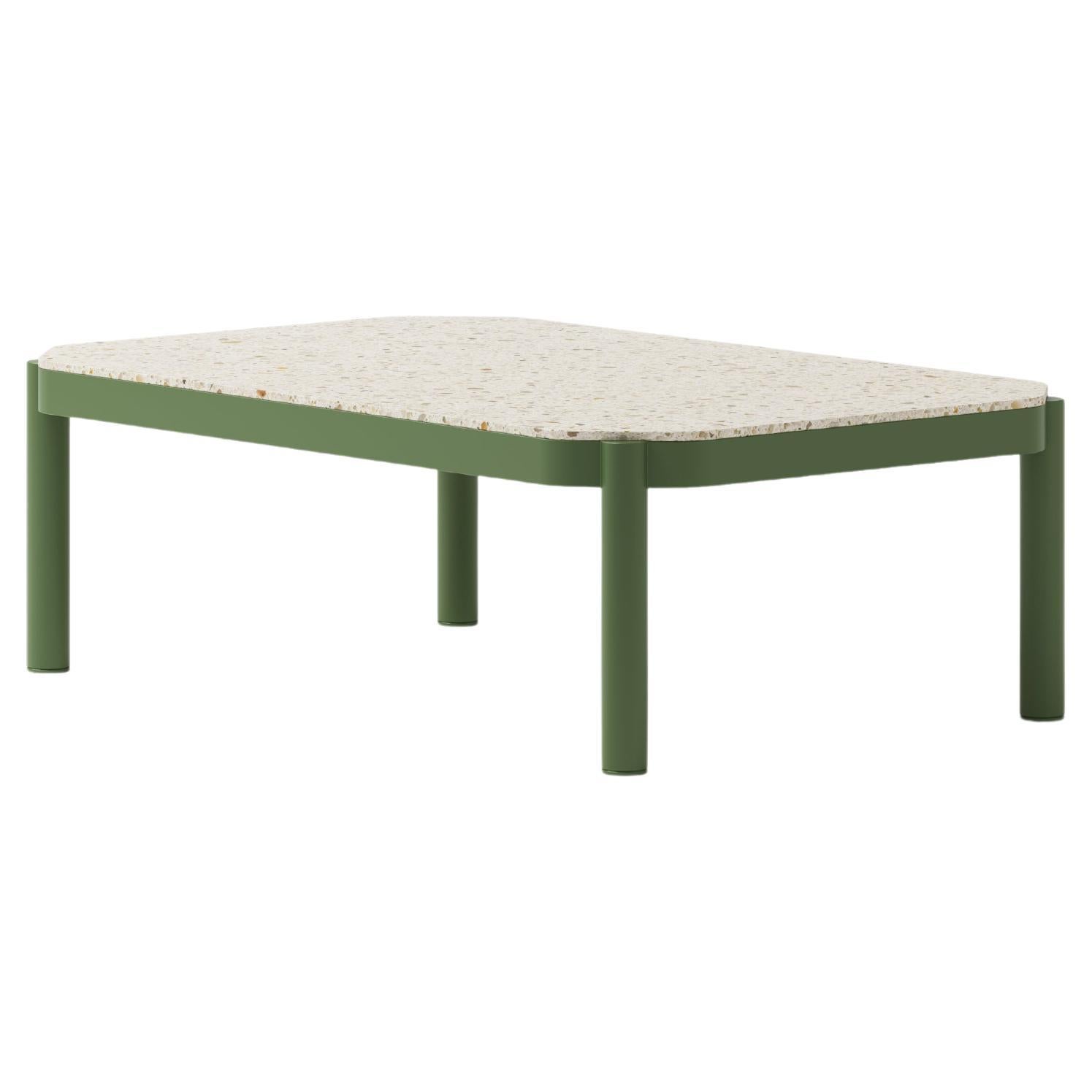 Table basse Tropic en aluminium avec plateau en terrazzo par Joyf