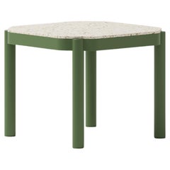 Mesa baja Tropic pequeña de aluminio con tablero de terrazo by Joyf